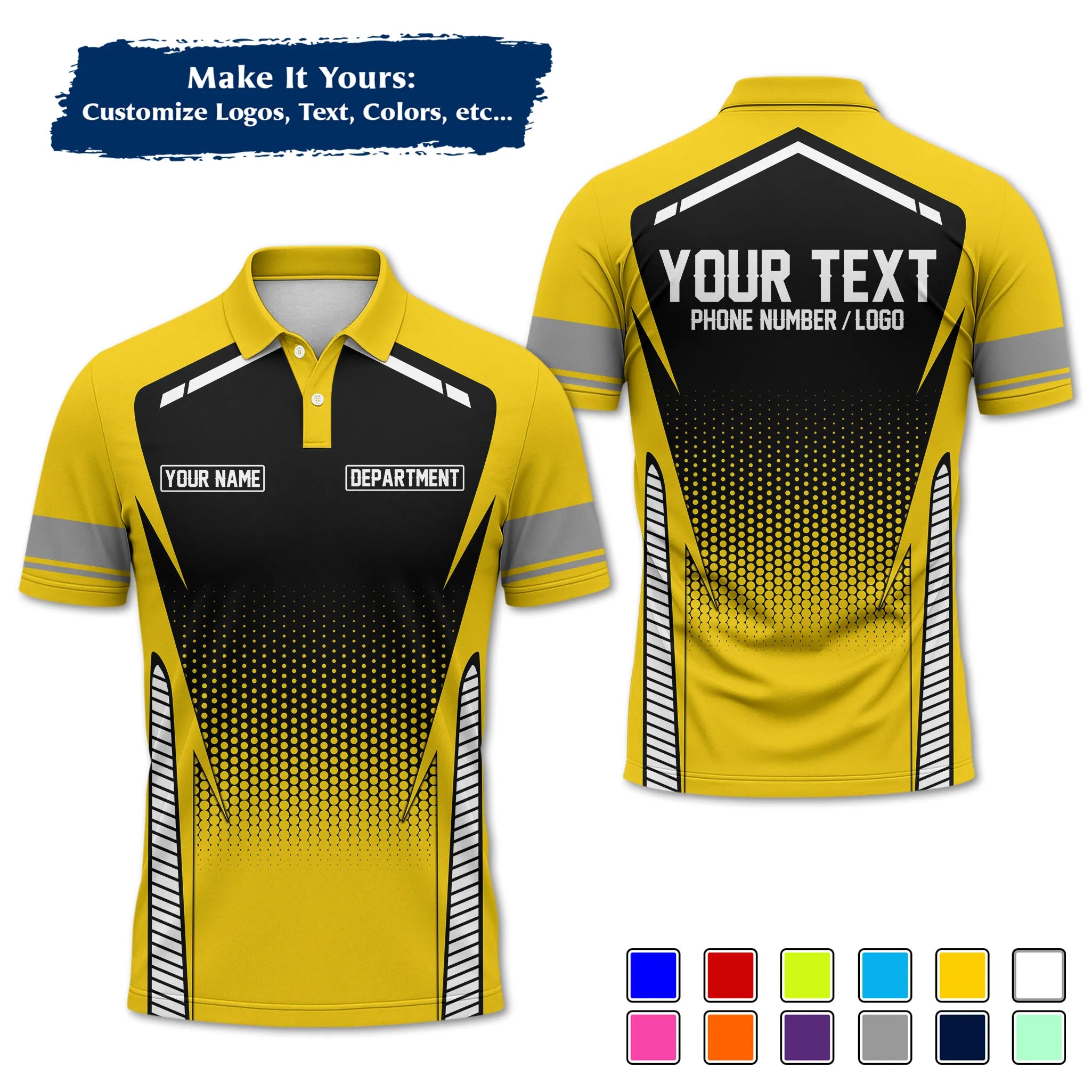 Custom Work Shirt & Uniform – Personalized with Company Logo, Name & Contact Inf UNF12