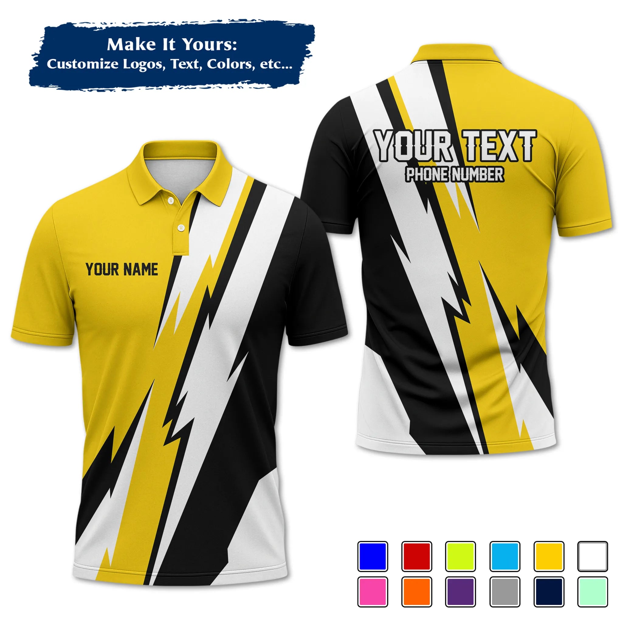 Custom Work Shirt & Uniform – Personalized with Company Logo, Name & Contact Inf UNF13