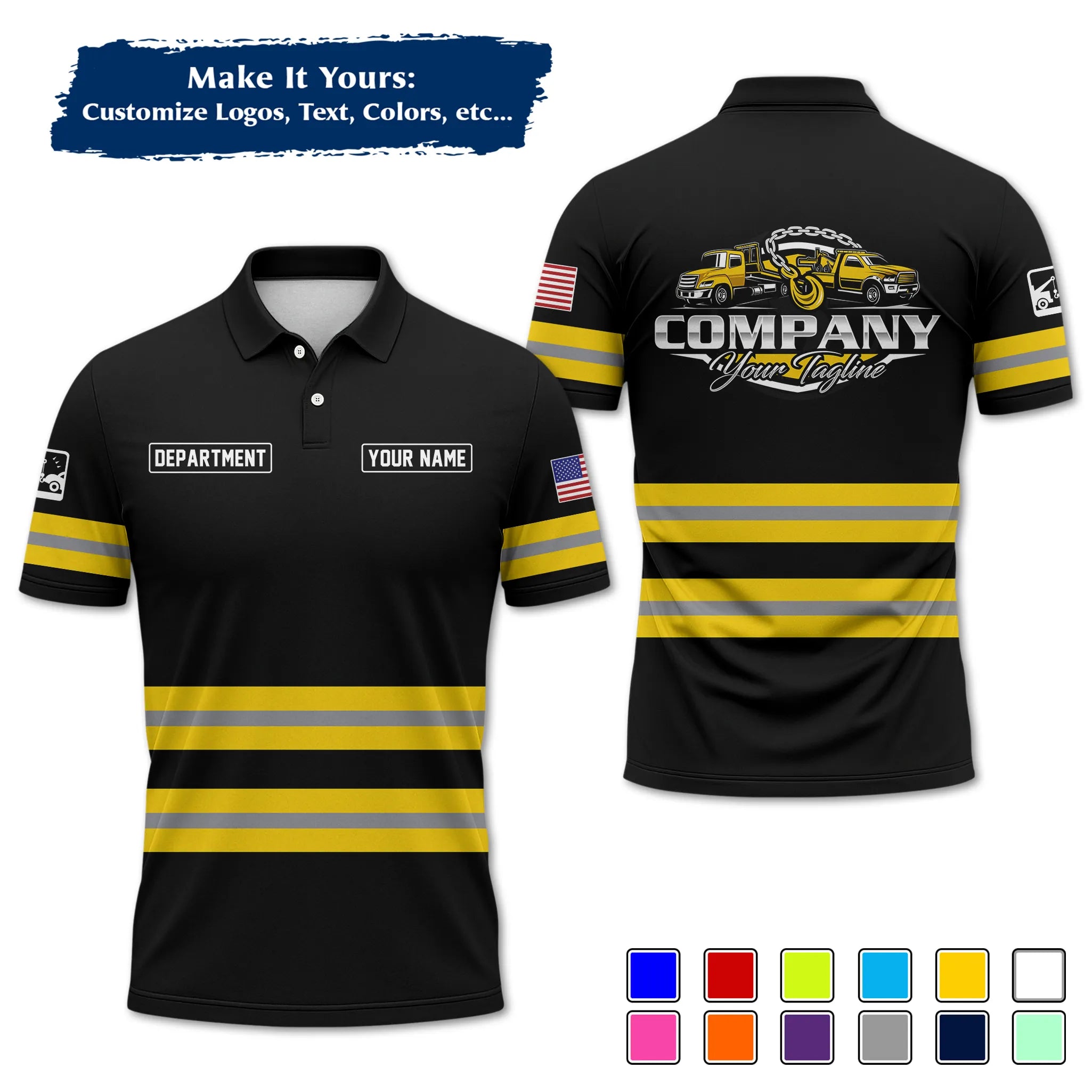 Custom Logo Trucker Apparel, Bulk Order Available, Personalized Gift for Trucking Business TRD11