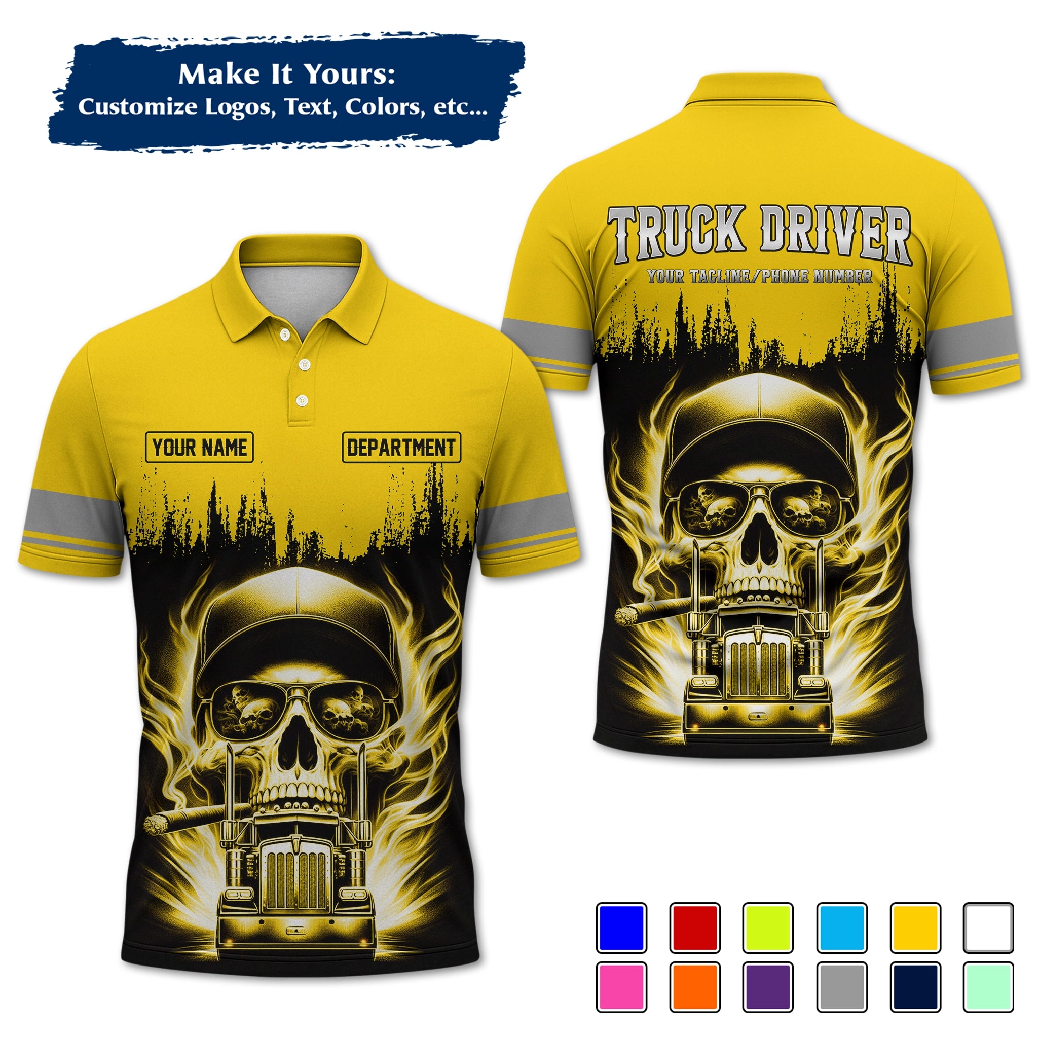 Custom Logo Trucker Apparel, Bulk Order Available, Personalized Gift for Trucking Business TRD01