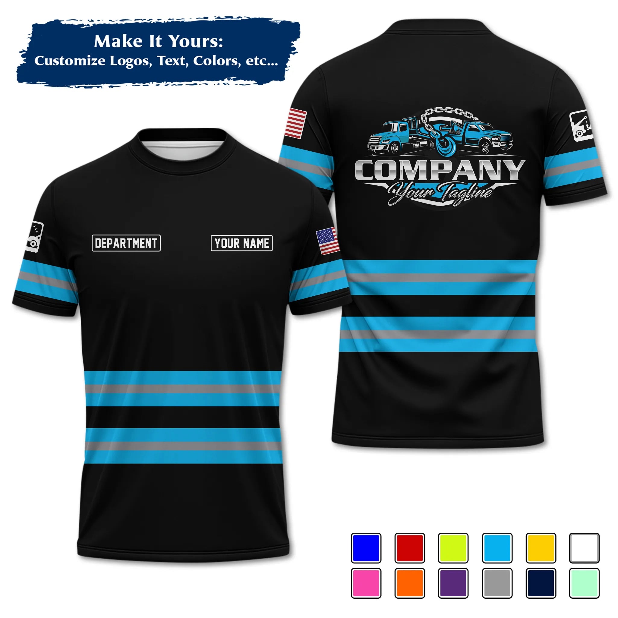 Custom Logo Trucker Apparel, Bulk Order Available, Personalized Gift for Trucking Business TRD11