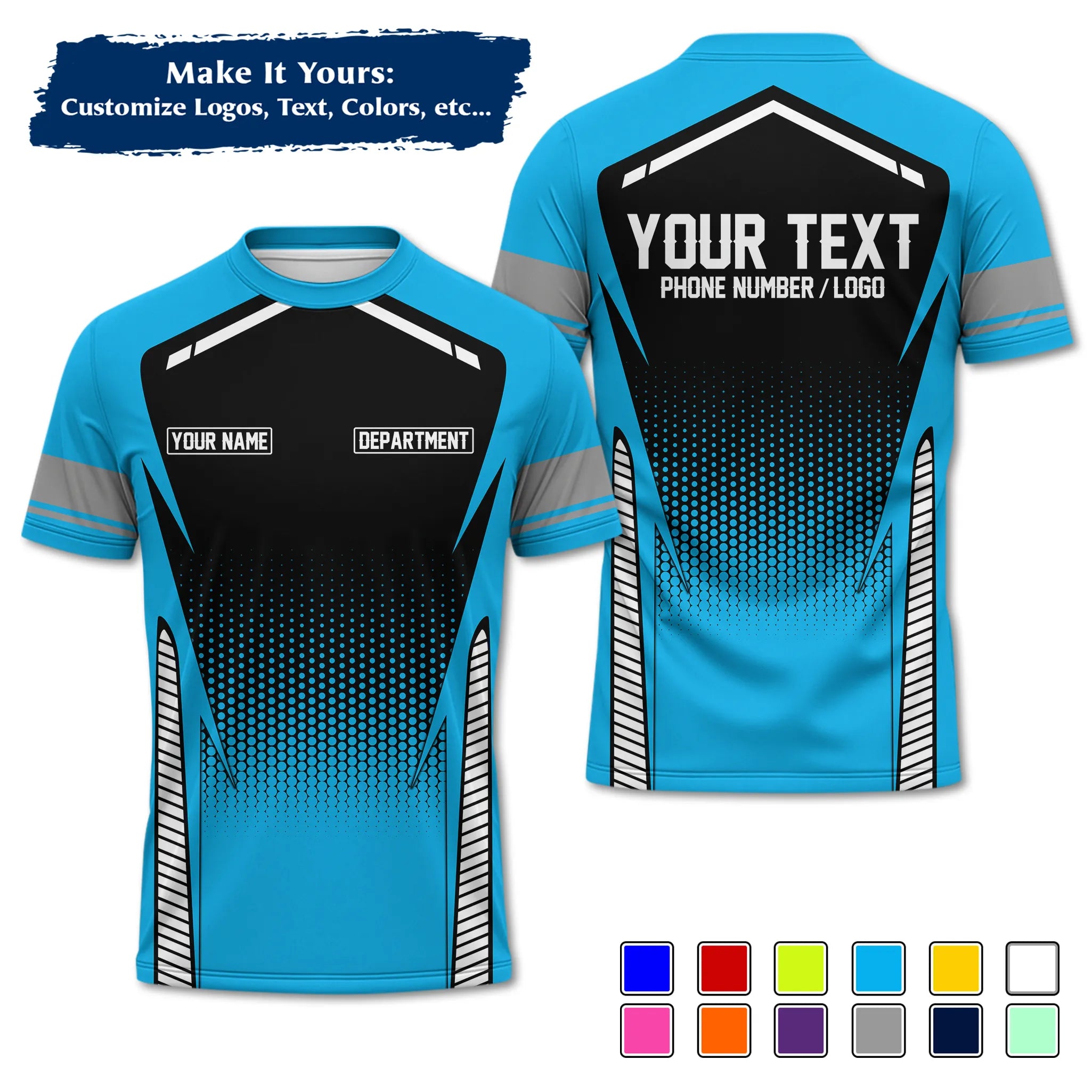 Custom Work Shirt & Uniform – Personalized with Company Logo, Name & Contact Inf UNF12