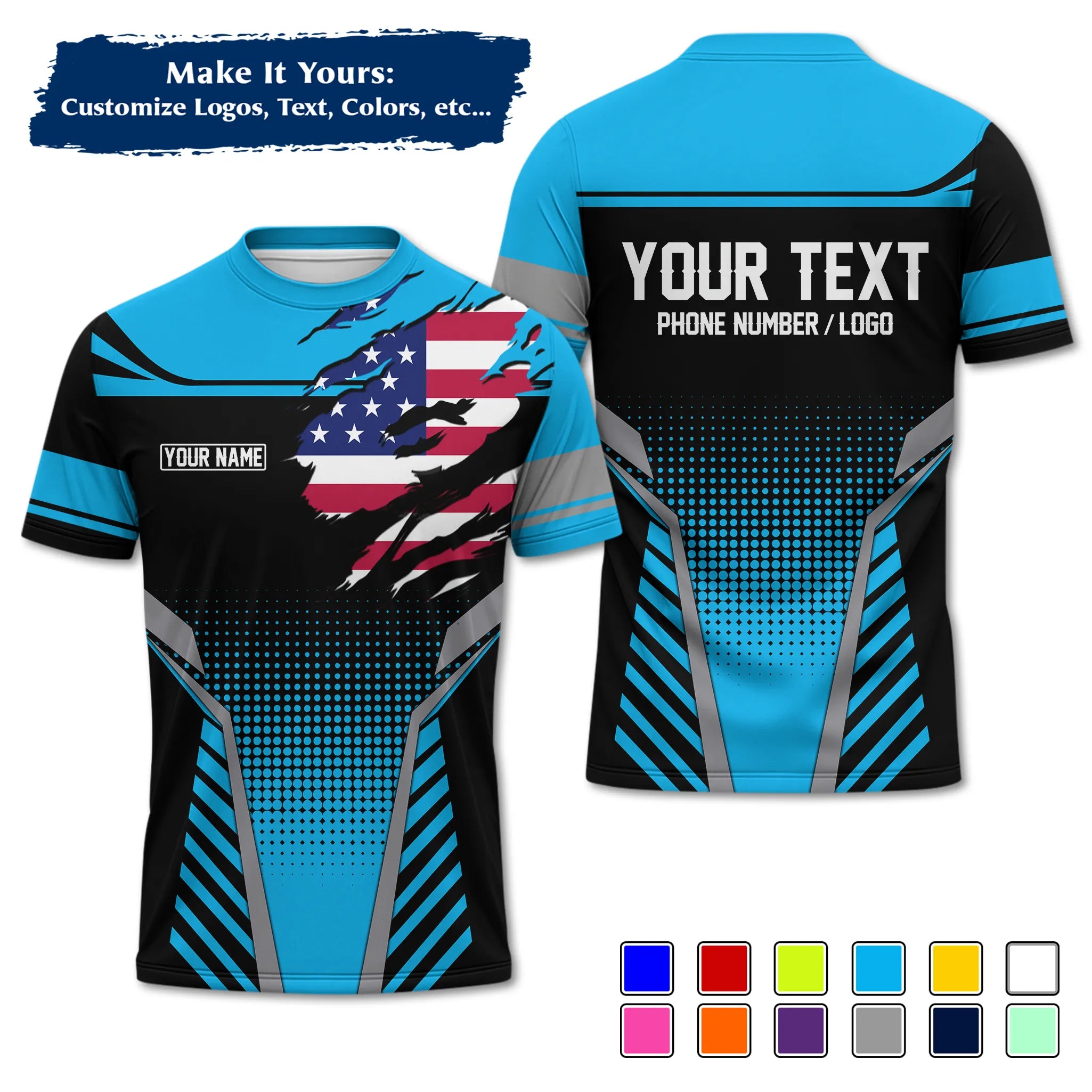 Custom Work Shirt & Uniform – Personalized with Company Logo, Name & Contact Inf UNF14