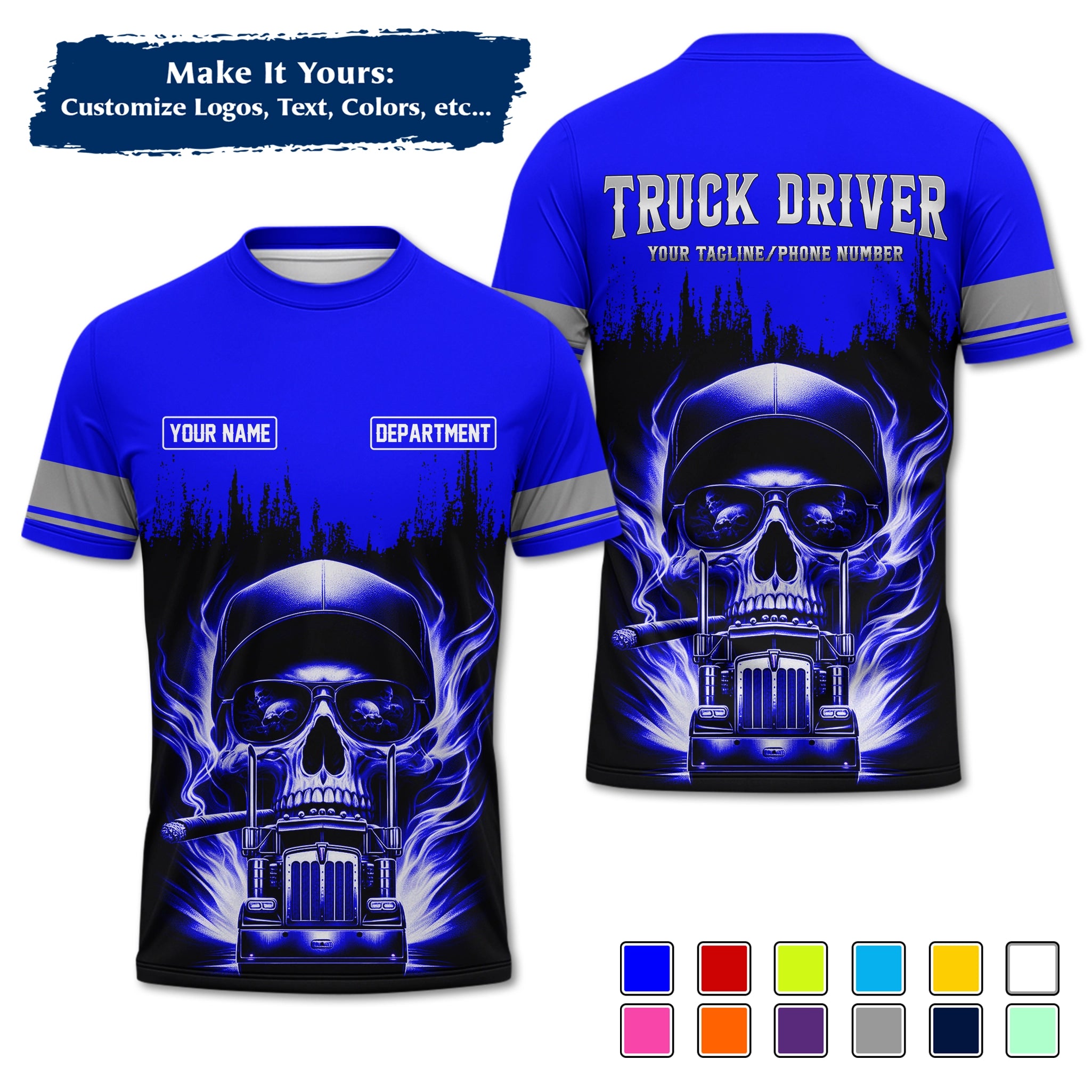 Custom Logo Trucker Apparel, Bulk Order Available, Personalized Gift for Trucking Business TRD01