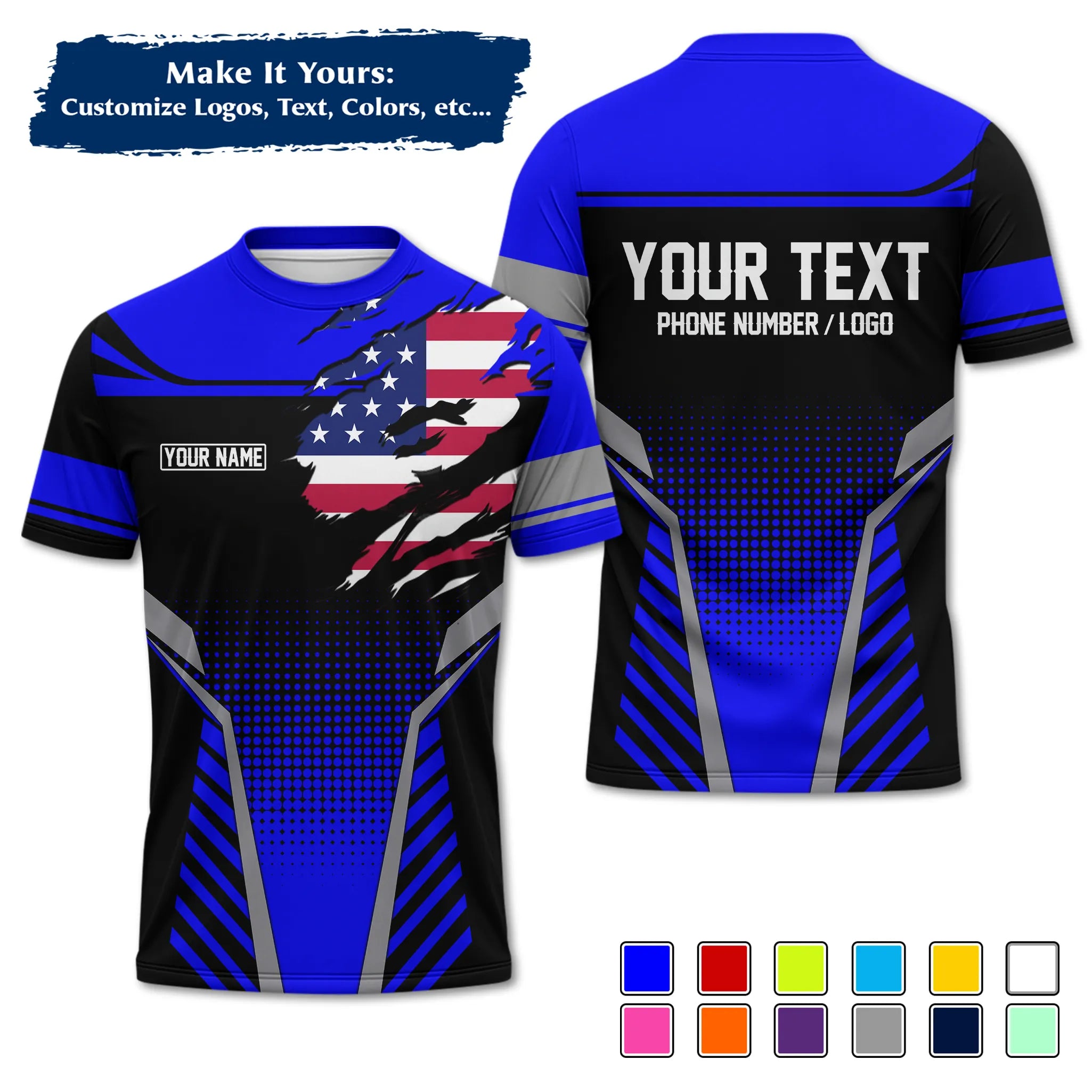 Custom Work Shirt & Uniform – Personalized with Company Logo, Name & Contact Inf UNF14