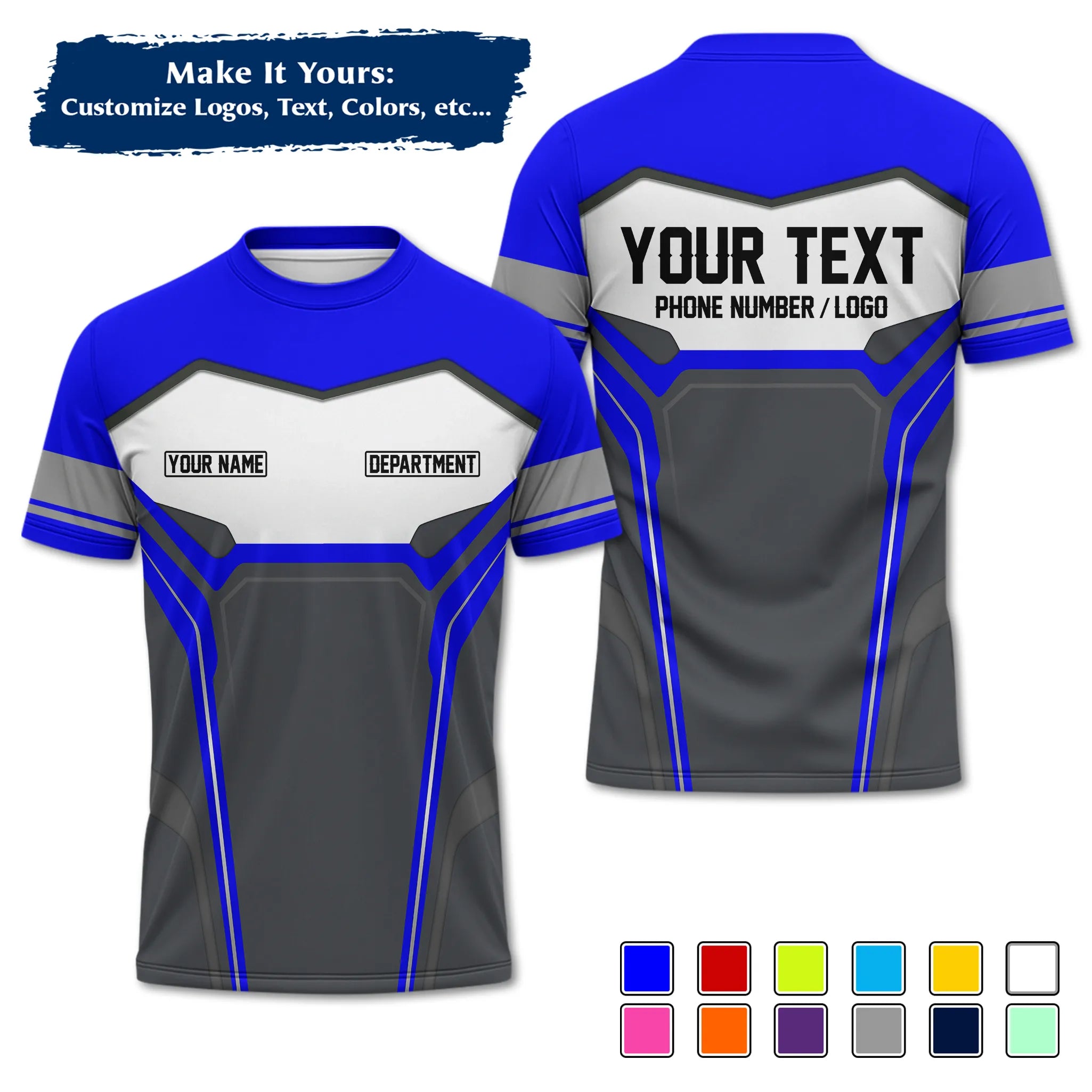 Custom Work Shirt & Uniform – Personalized with Company Logo, Name & Contact Inf UNF15