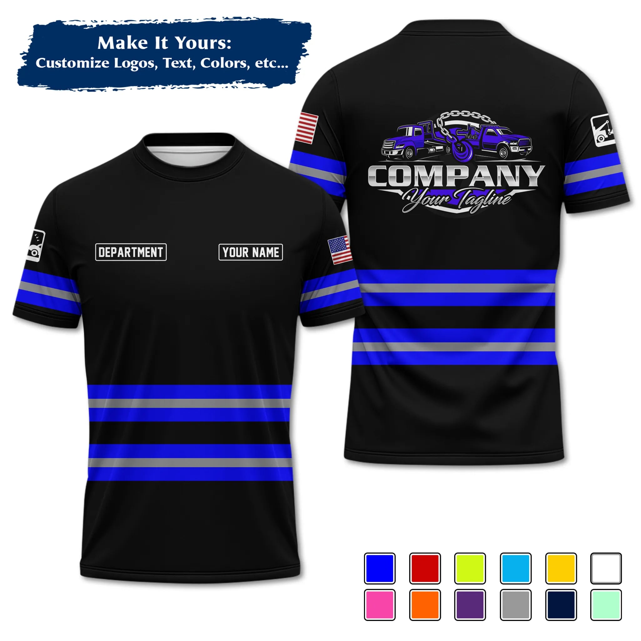 Custom Logo Trucker Apparel, Bulk Order Available, Personalized Gift for Trucking Business TRD11