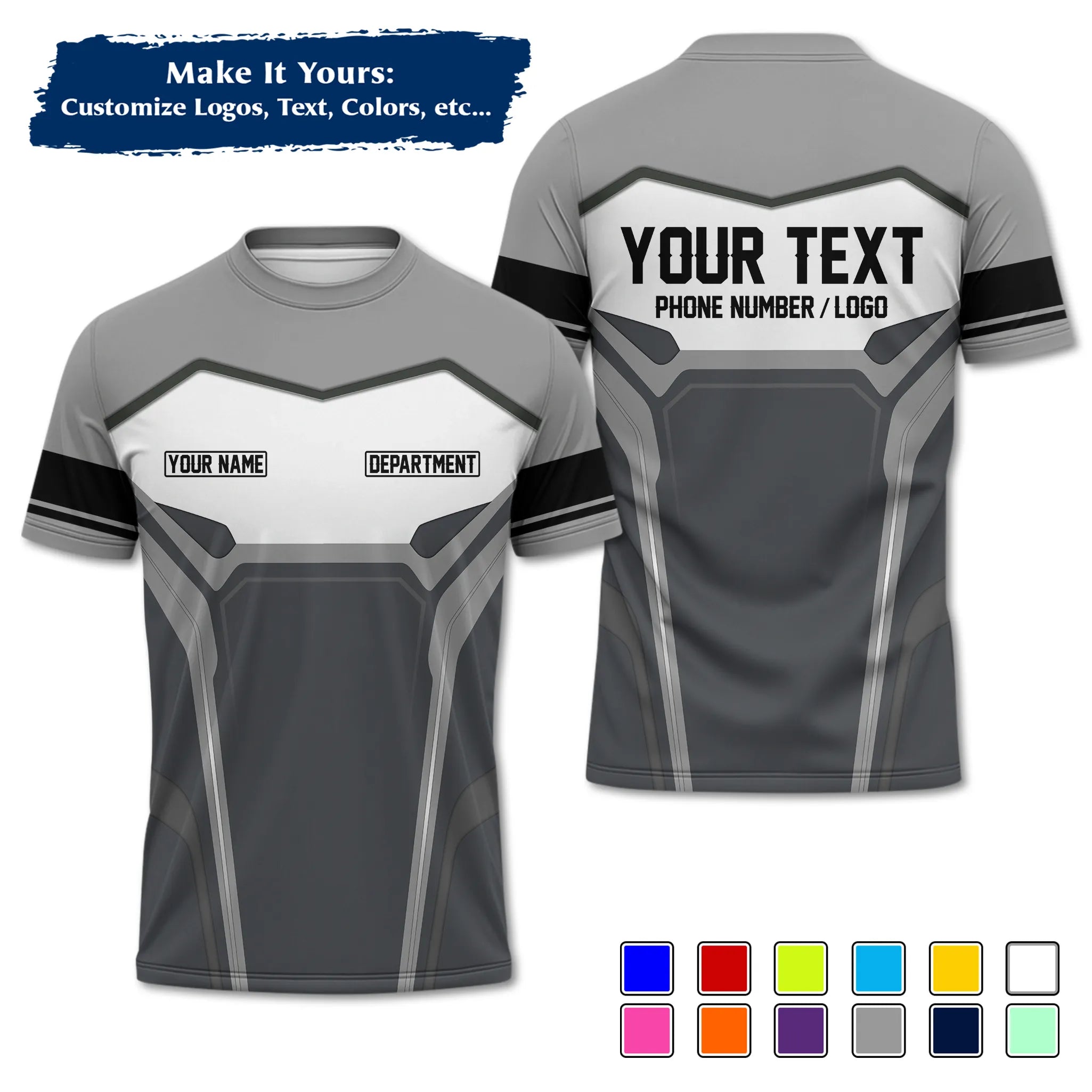 Custom Work Shirt & Uniform – Personalized with Company Logo, Name & Contact Inf UNF15