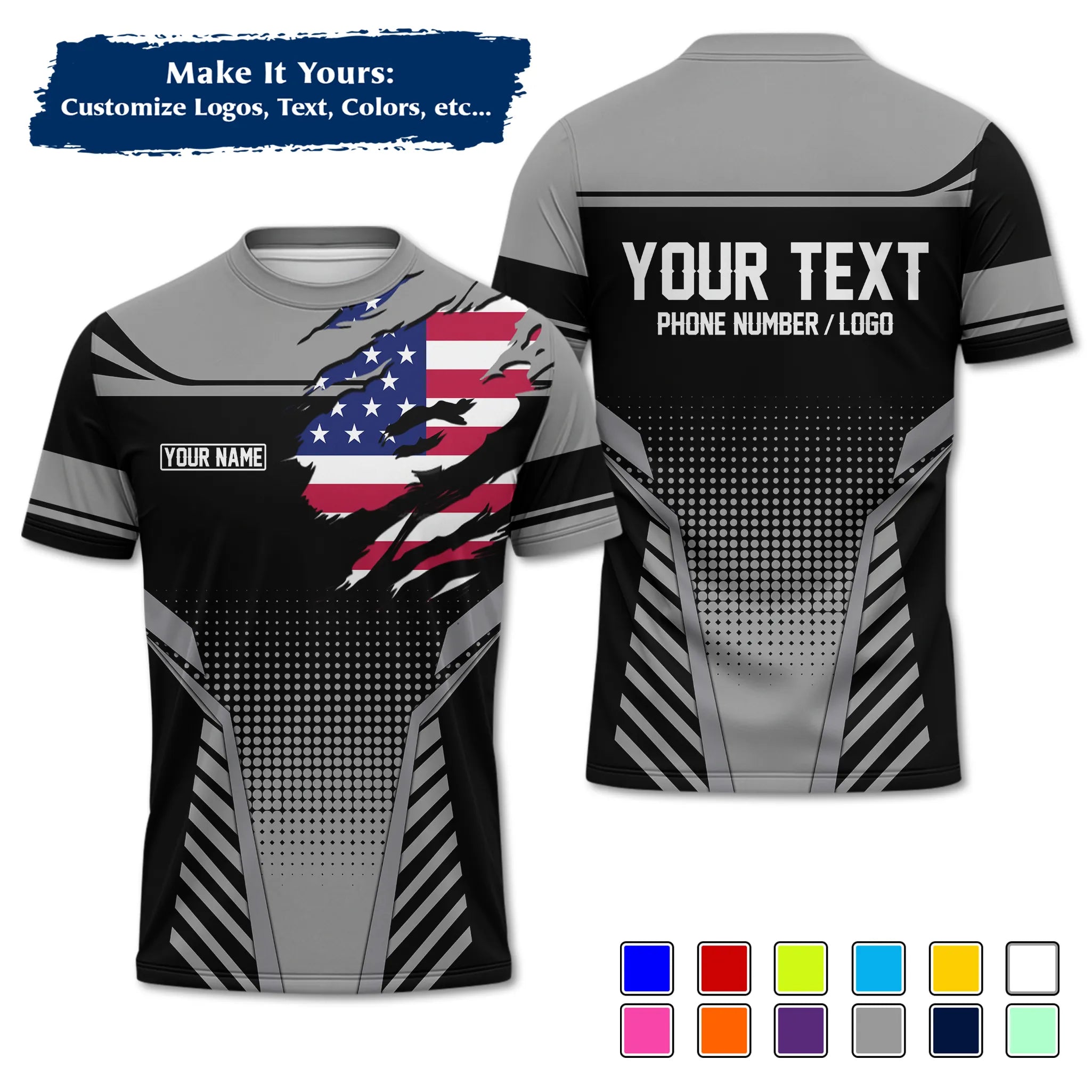 Custom Work Shirt & Uniform – Personalized with Company Logo, Name & Contact Inf UNF14