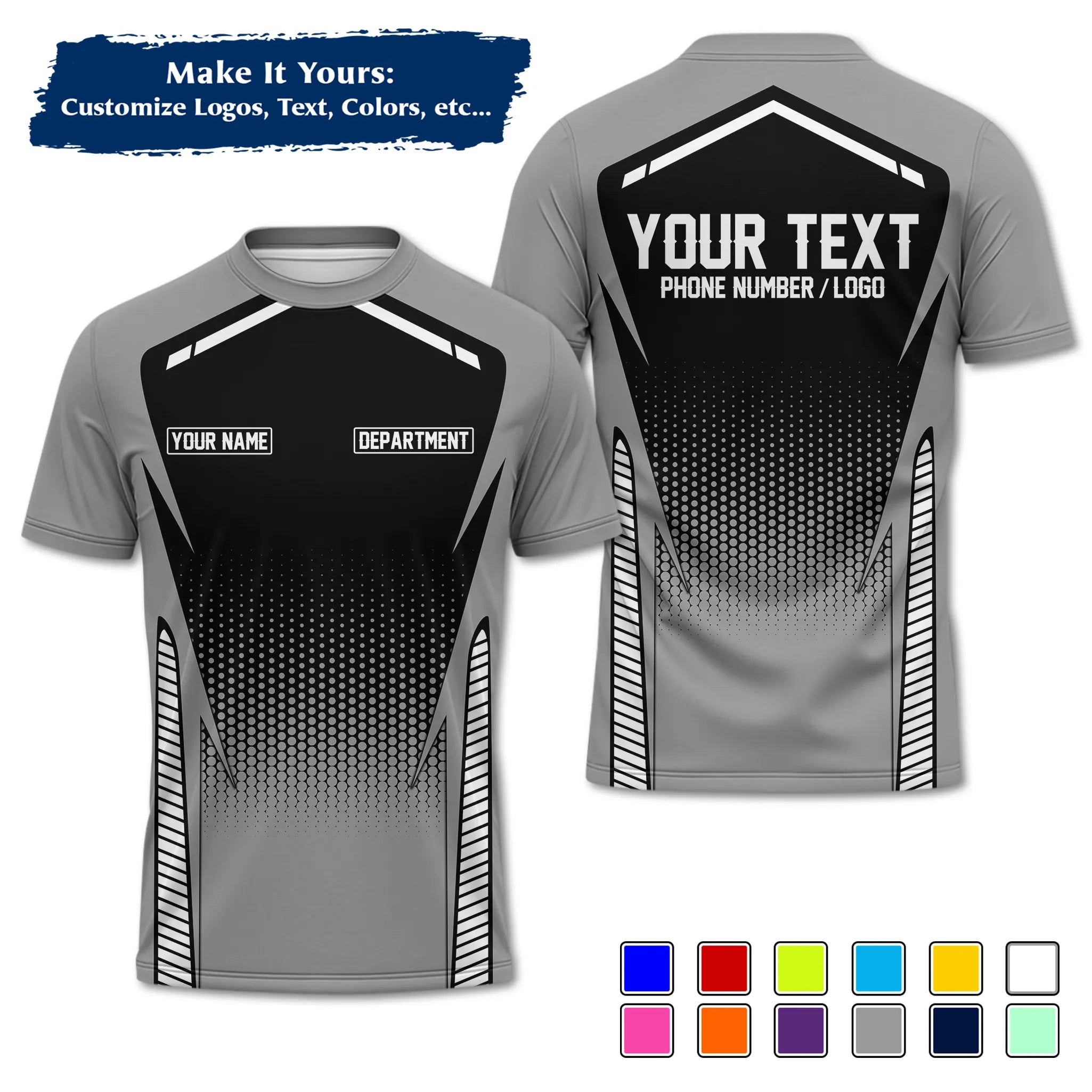 Custom Work Shirt & Uniform – Personalized with Company Logo, Name & Contact Inf UNF12