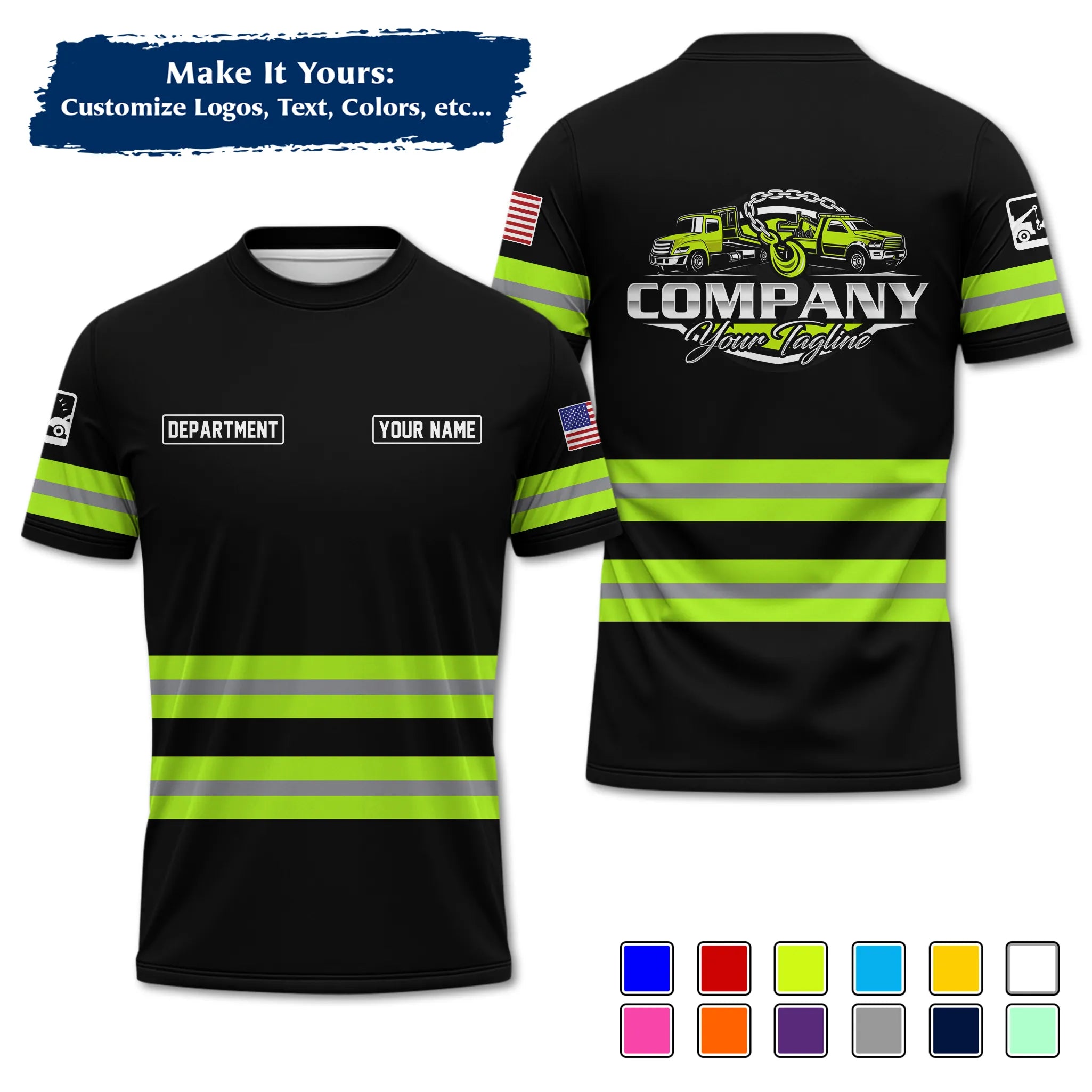 Custom Logo Trucker Apparel, Bulk Order Available, Personalized Gift for Trucking Business TRD11