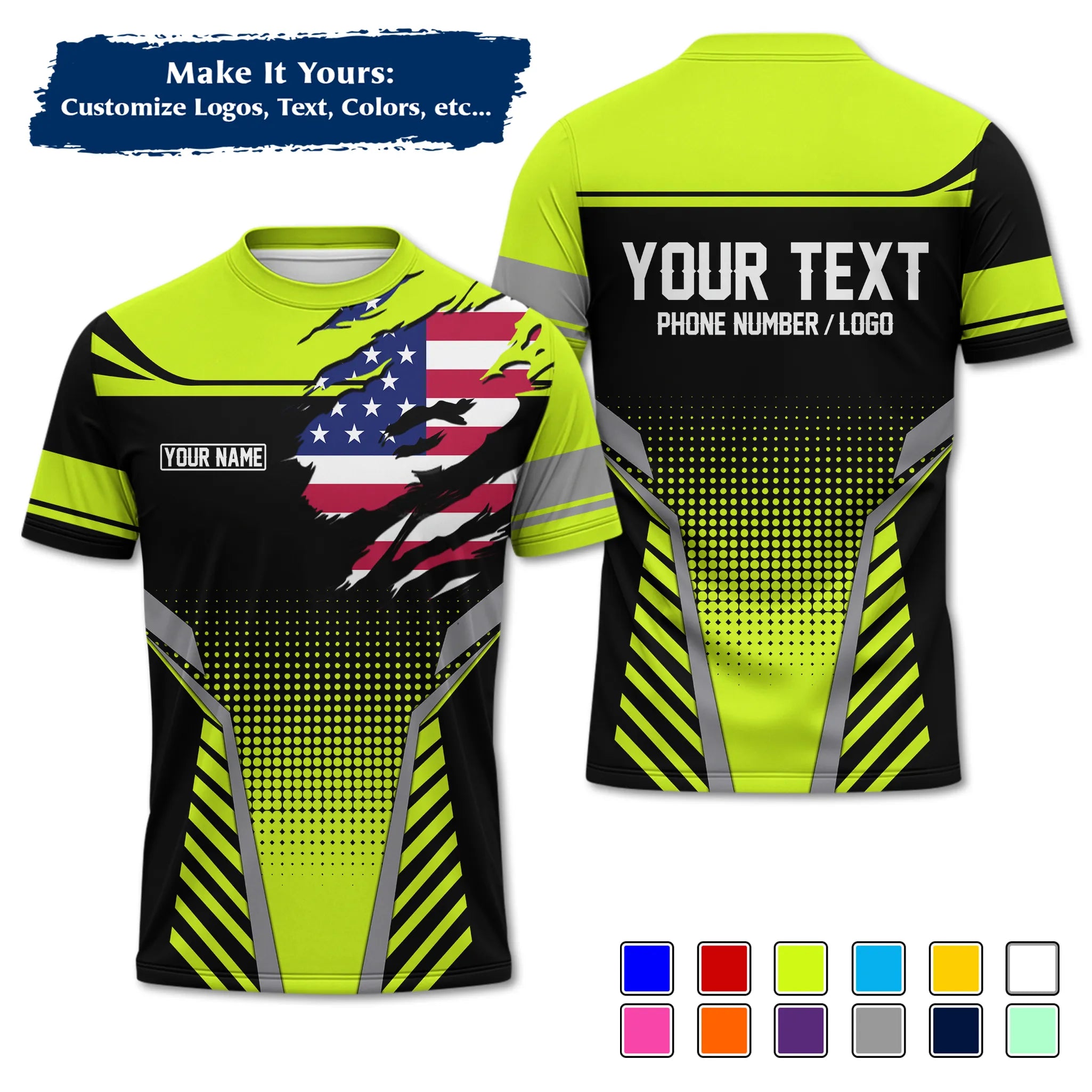 Custom Work Shirt & Uniform – Personalized with Company Logo, Name & Contact Inf UNF14