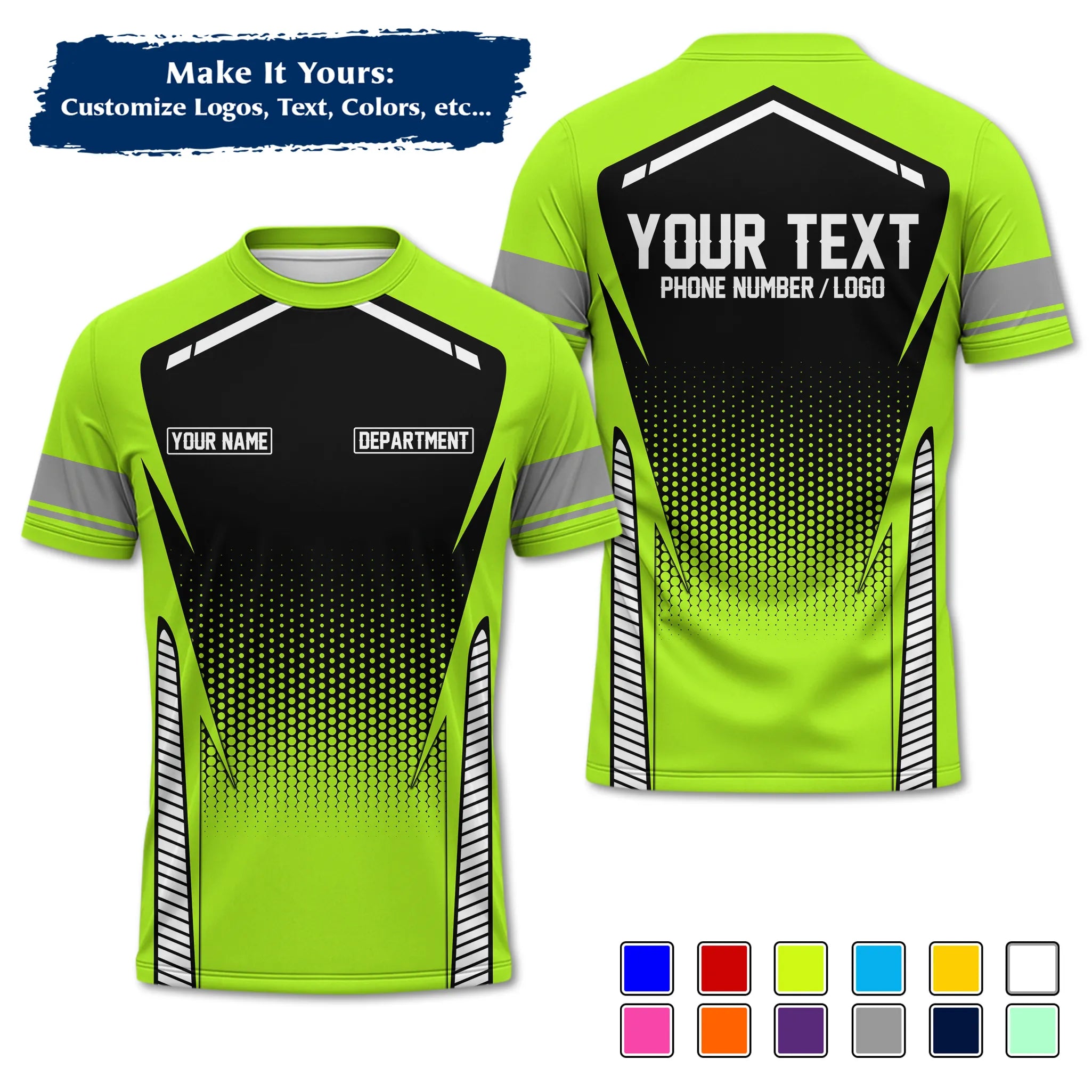 Custom Work Shirt & Uniform – Personalized with Company Logo, Name & Contact Inf UNF12