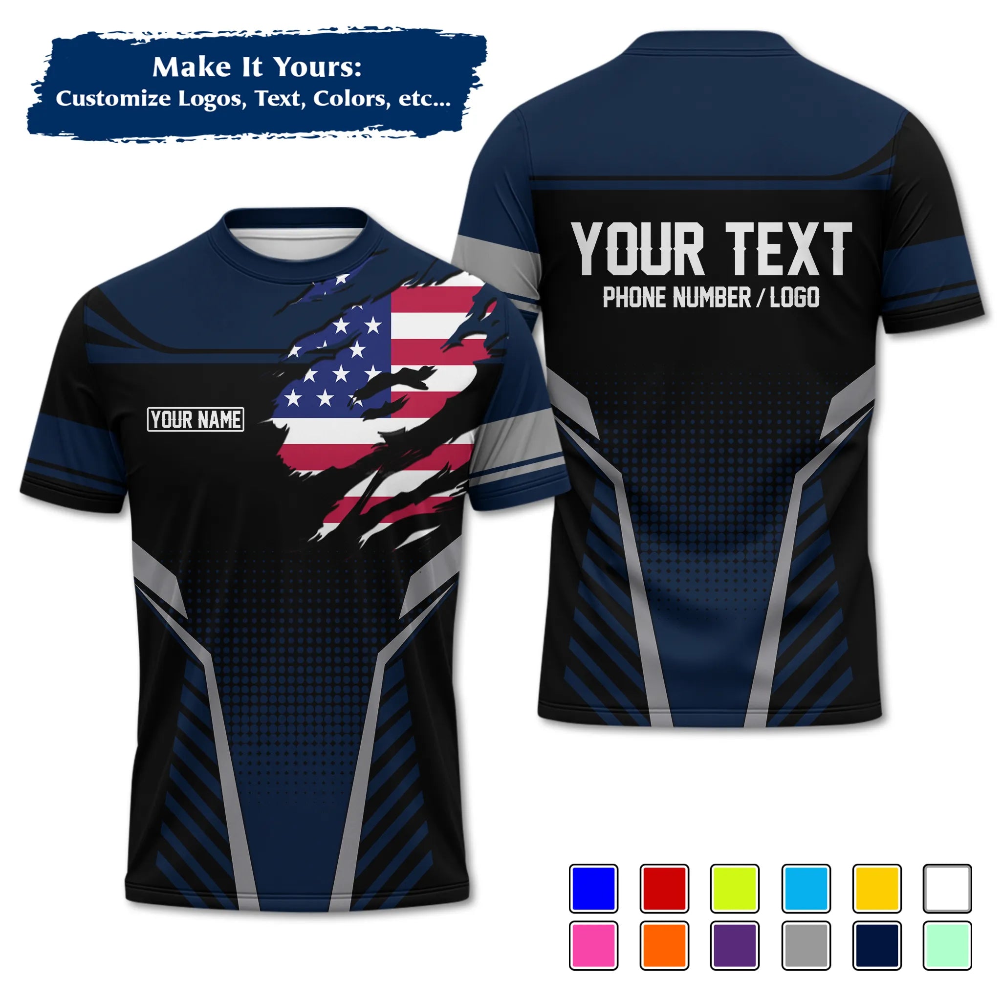 Custom Work Shirt & Uniform – Personalized with Company Logo, Name & Contact Inf UNF14