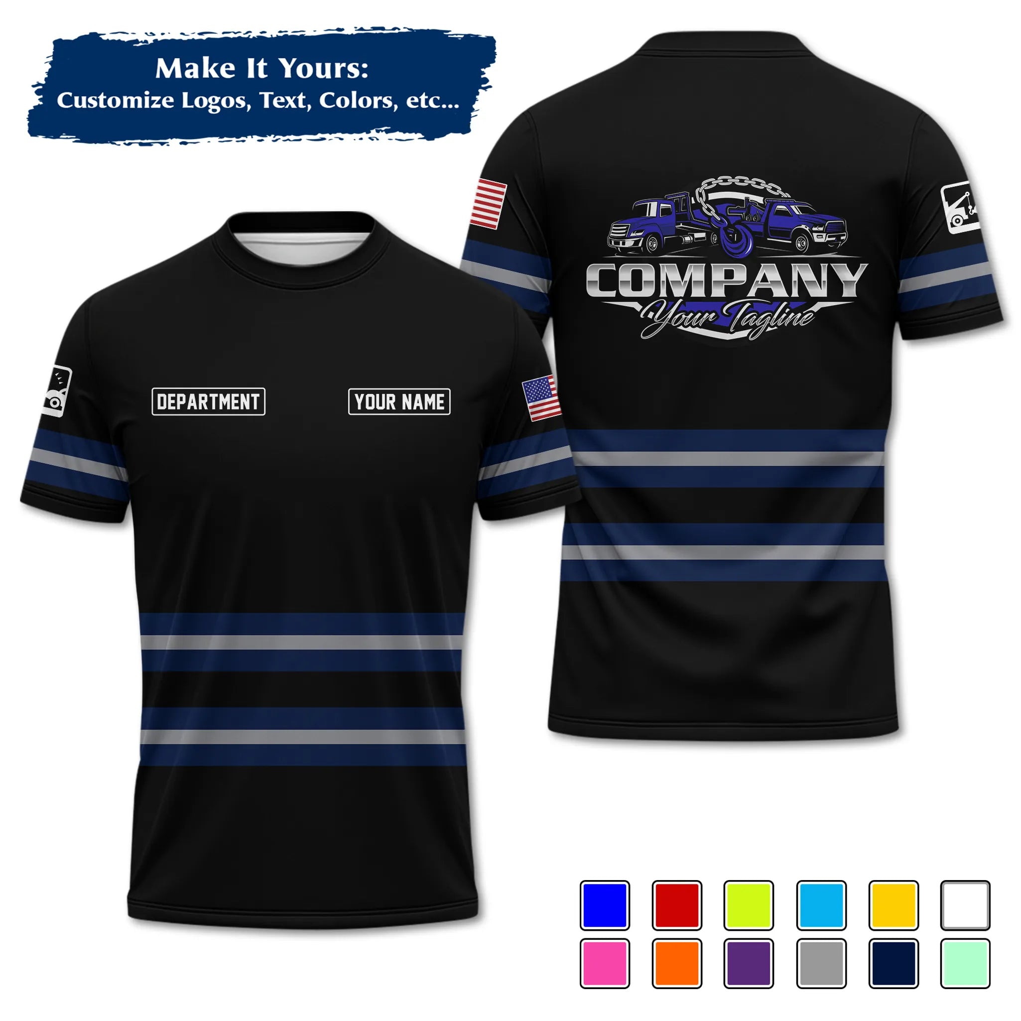 Custom Logo Trucker Apparel, Bulk Order Available, Personalized Gift for Trucking Business TRD11