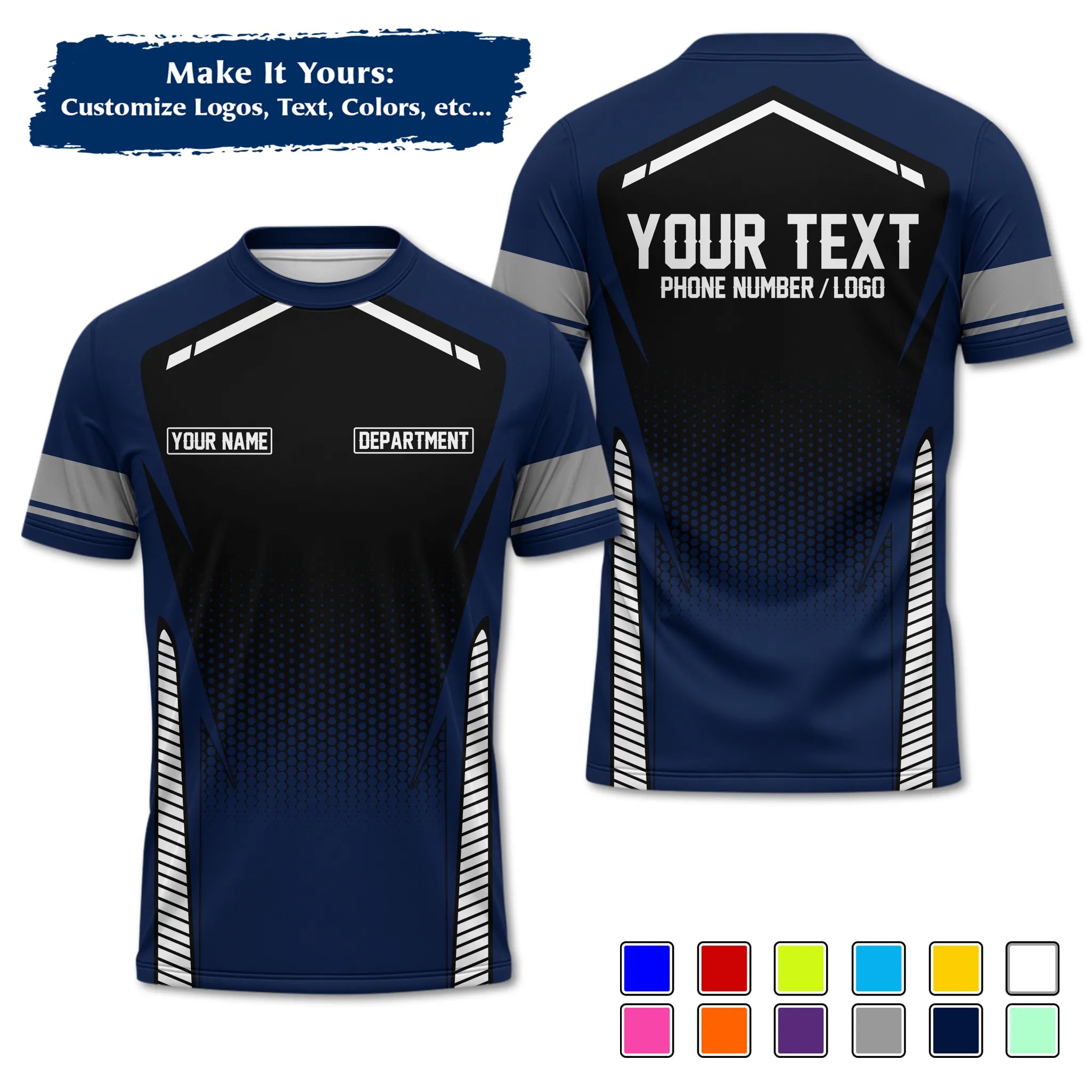 Custom Work Shirt & Uniform – Personalized with Company Logo, Name & Contact Inf UNF12