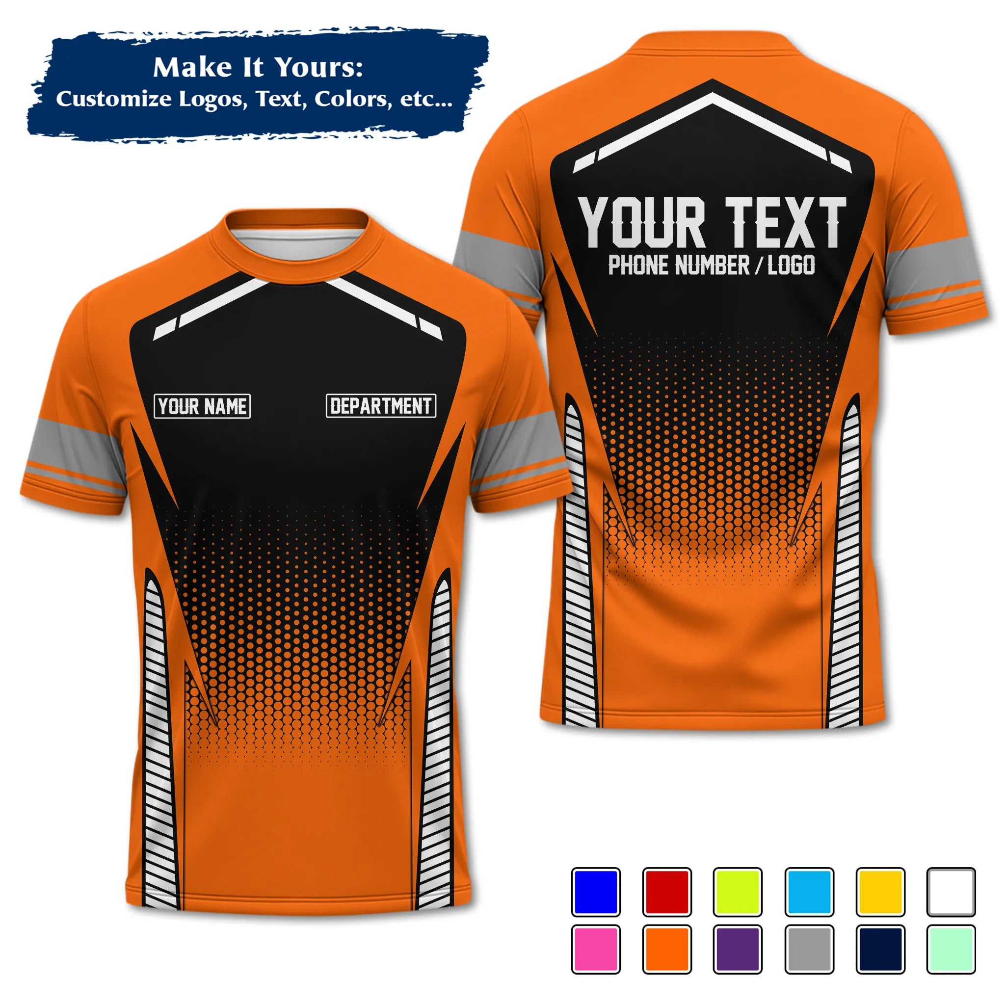 Custom Work Shirt & Uniform – Personalized with Company Logo, Name & Contact Inf UNF12