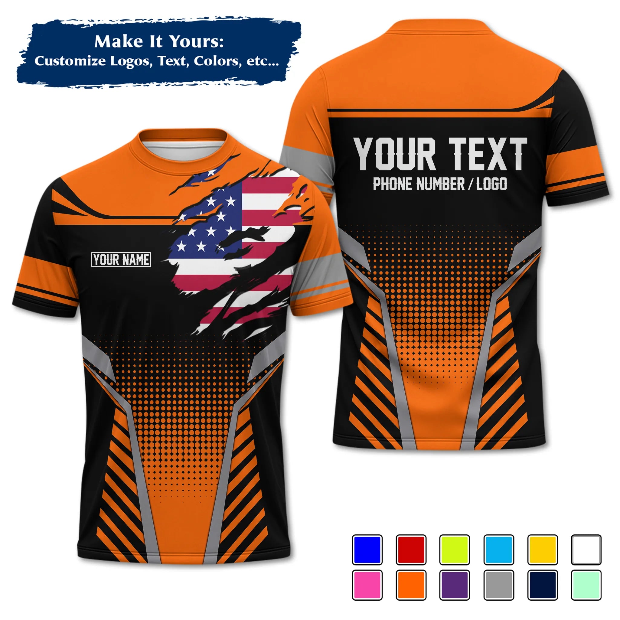 Custom Work Shirt & Uniform – Personalized with Company Logo, Name & Contact Inf UNF14