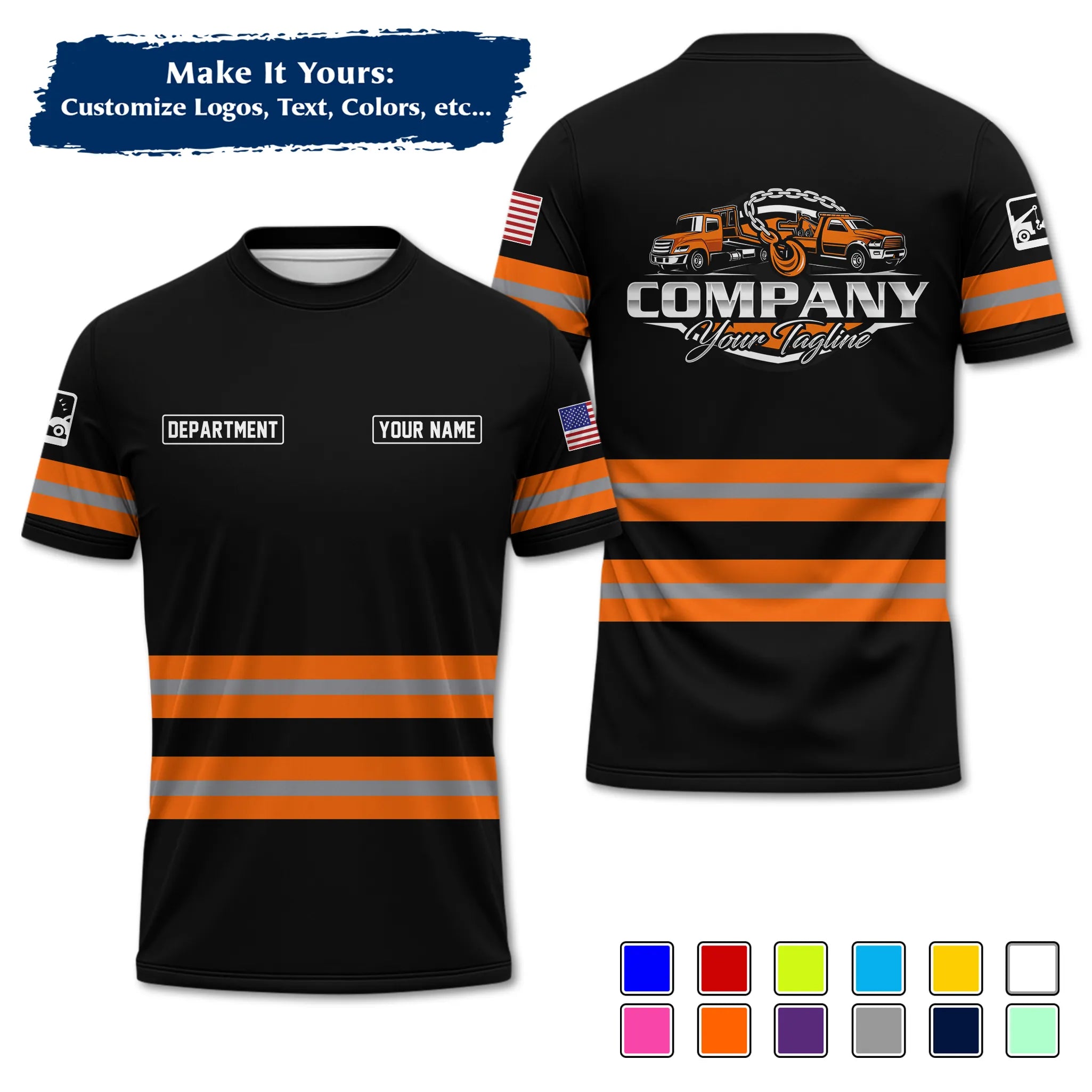 Custom Logo Trucker Apparel, Bulk Order Available, Personalized Gift for Trucking Business TRD11