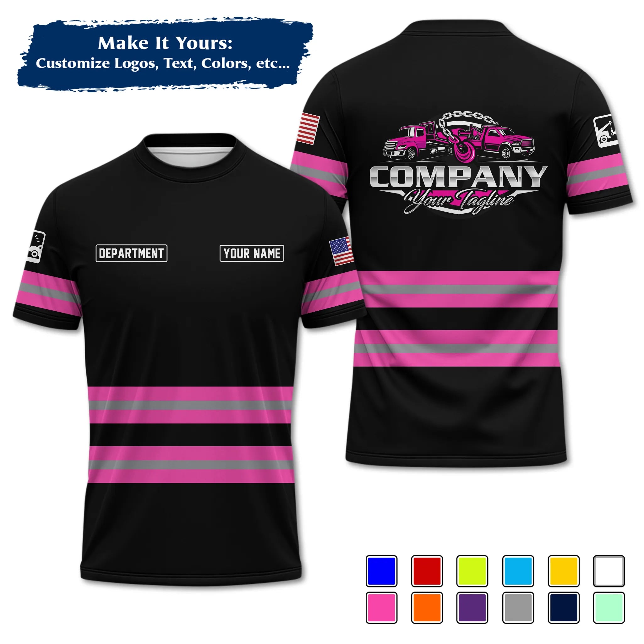 Custom Logo Trucker Apparel, Bulk Order Available, Personalized Gift for Trucking Business TRD11