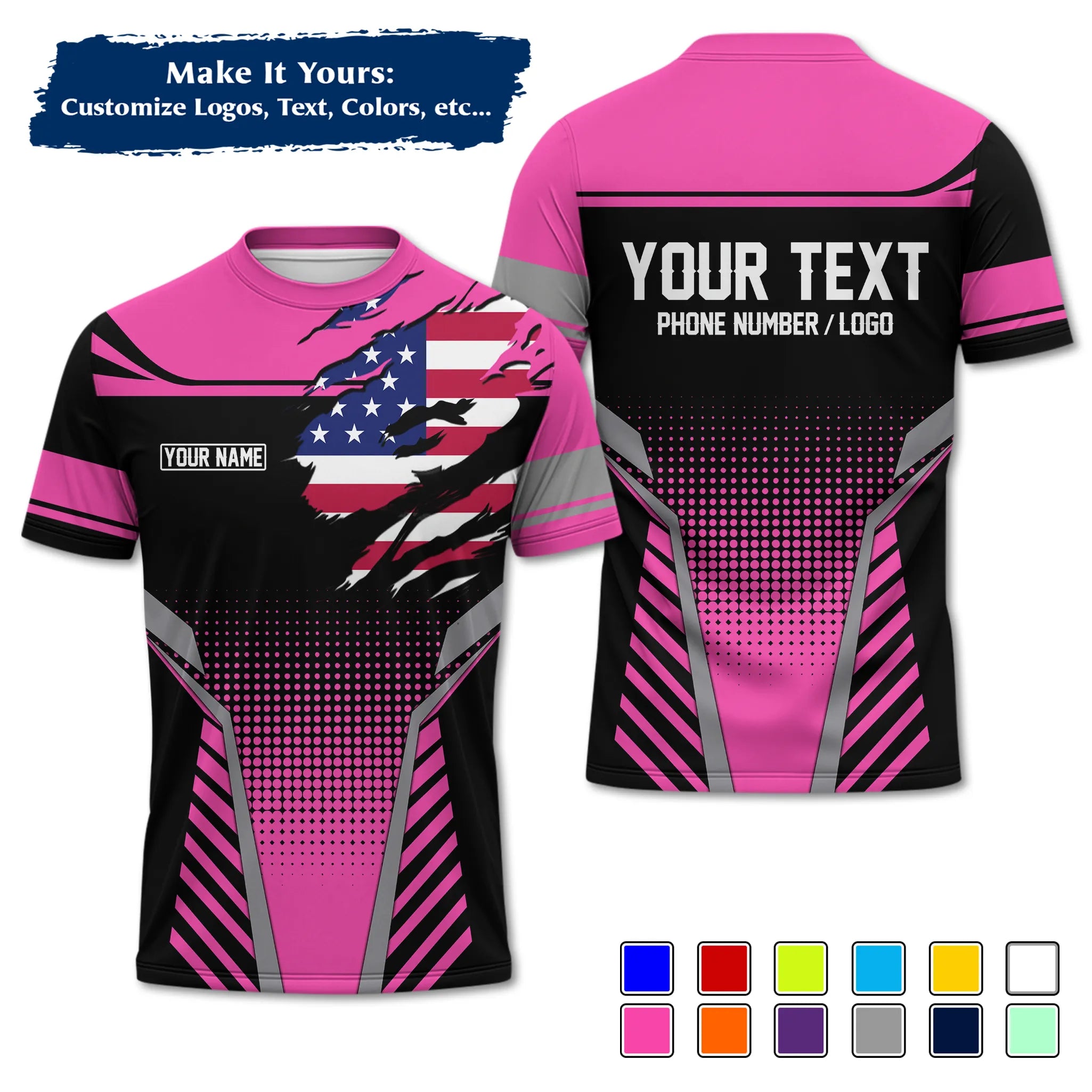 Custom Work Shirt & Uniform – Personalized with Company Logo, Name & Contact Inf UNF14