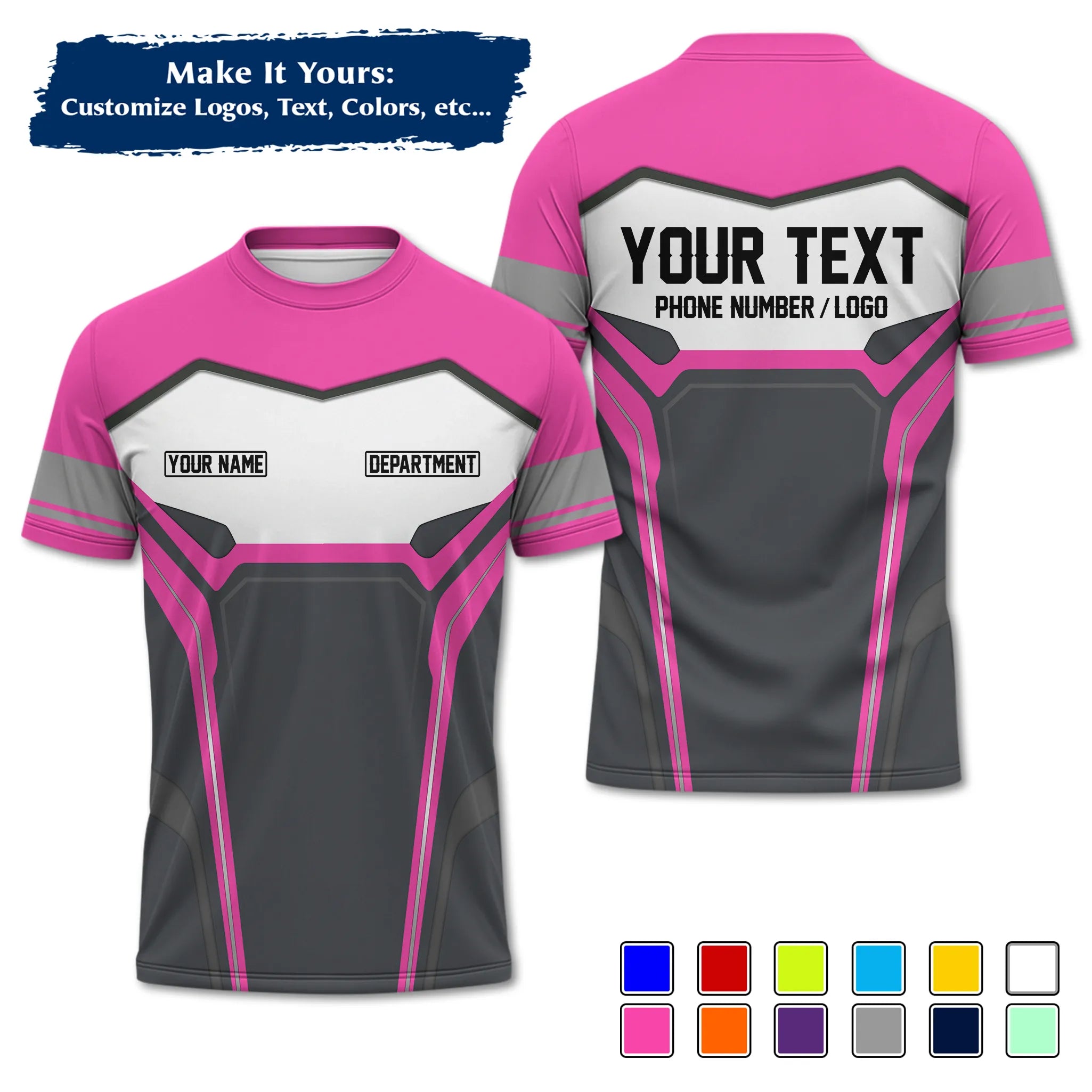Custom Work Shirt & Uniform – Personalized with Company Logo, Name & Contact Inf UNF15