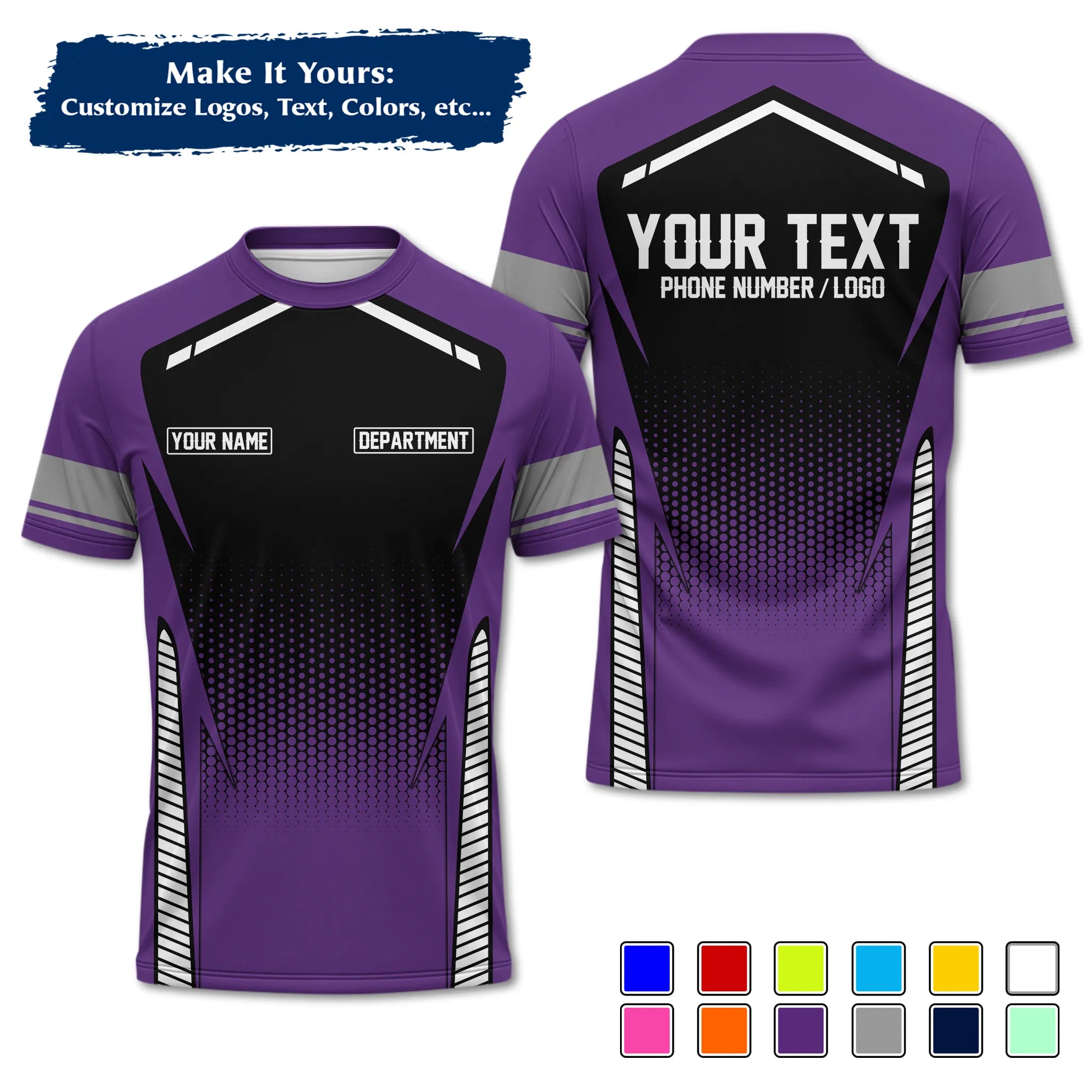 Custom Work Shirt & Uniform – Personalized with Company Logo, Name & Contact Inf UNF12