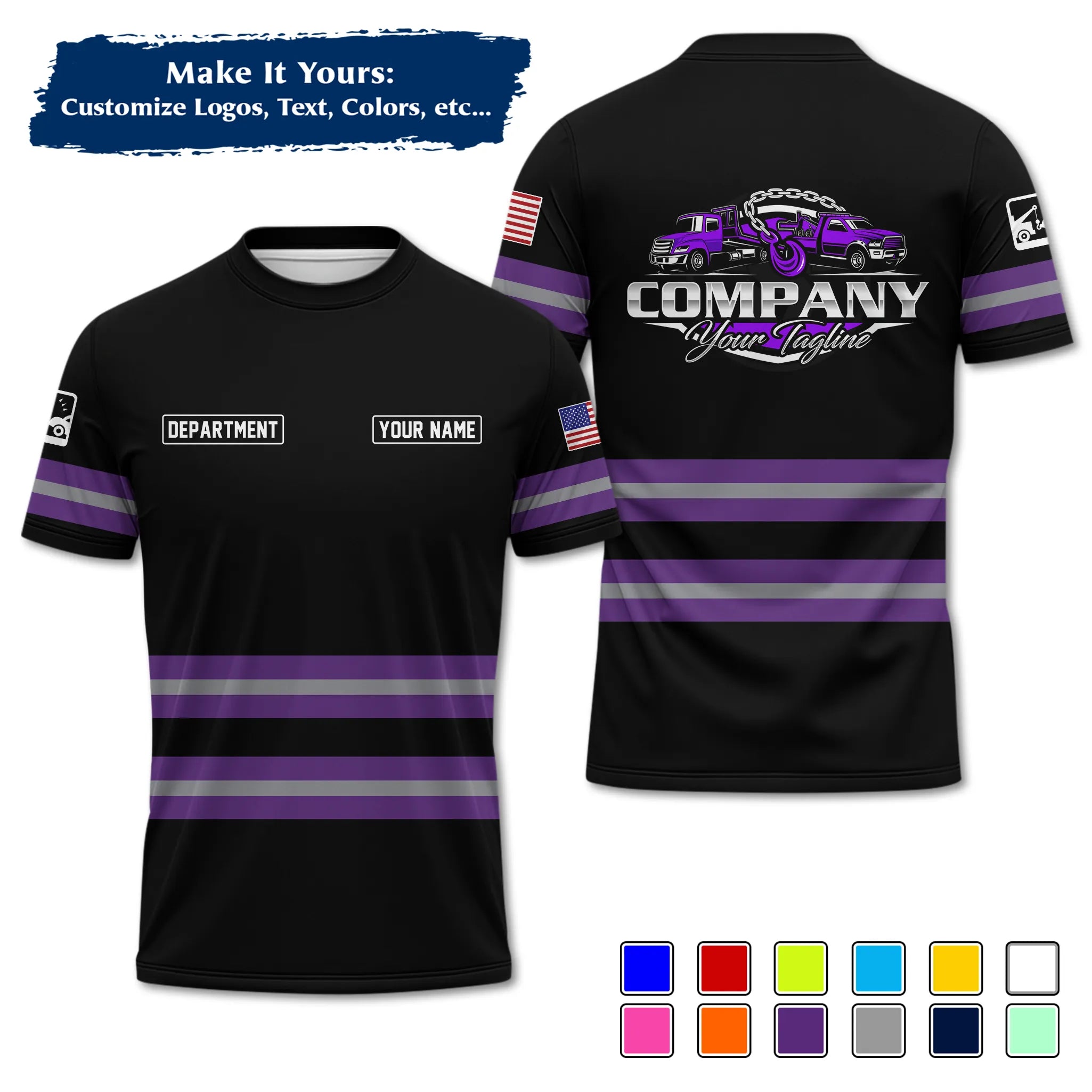 Custom Logo Trucker Apparel, Bulk Order Available, Personalized Gift for Trucking Business TRD11