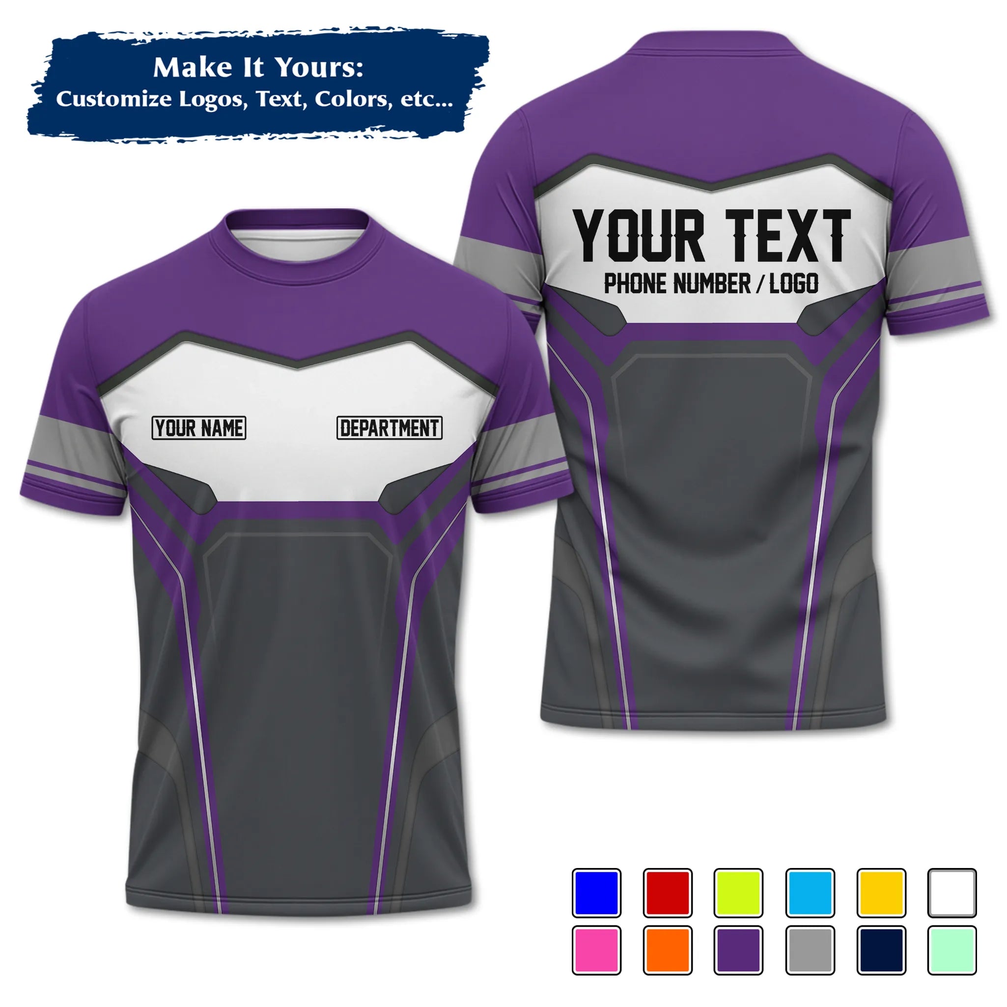 Custom Work Shirt & Uniform – Personalized with Company Logo, Name & Contact Inf UNF15