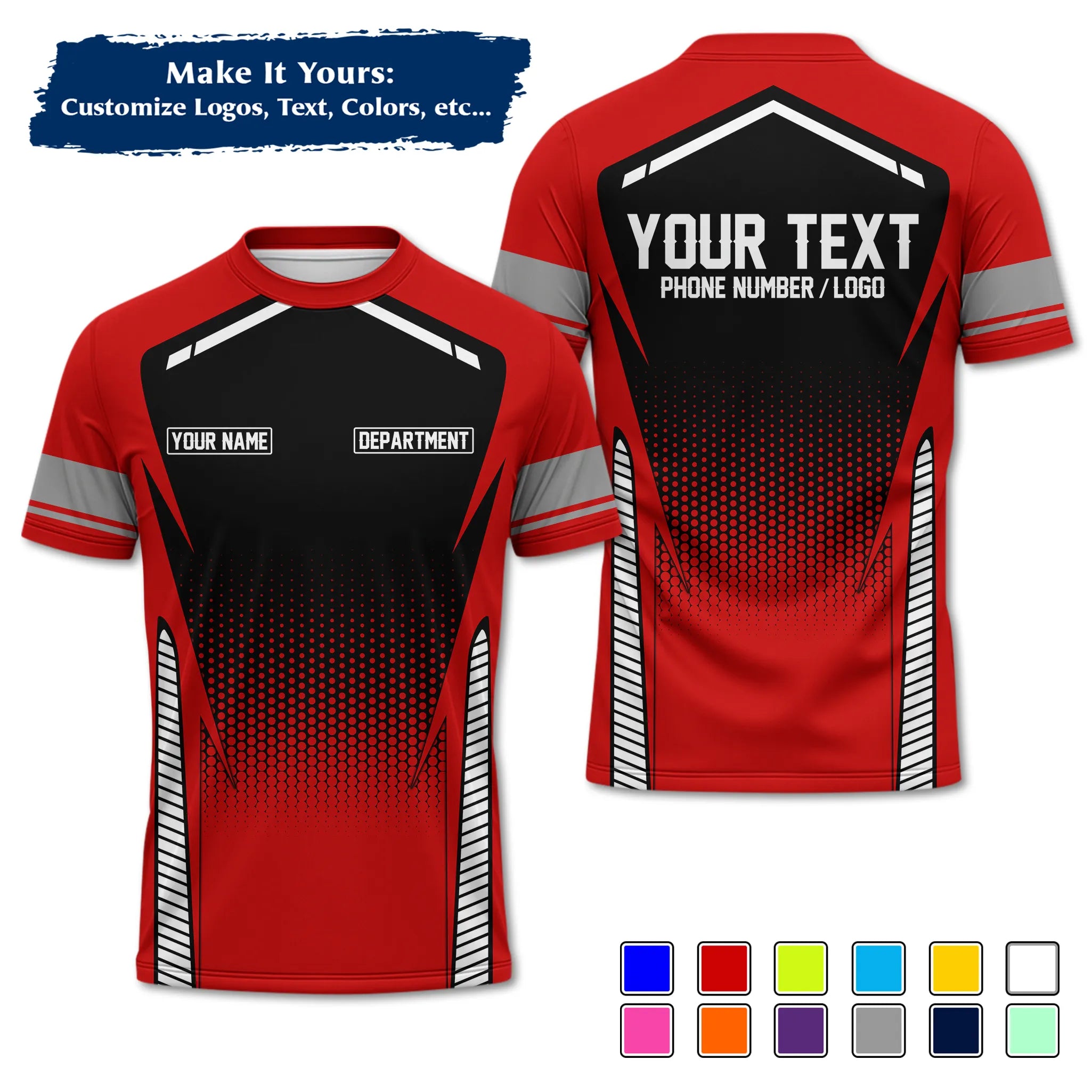 Custom Work Shirt & Uniform – Personalized with Company Logo, Name & Contact Inf UNF12