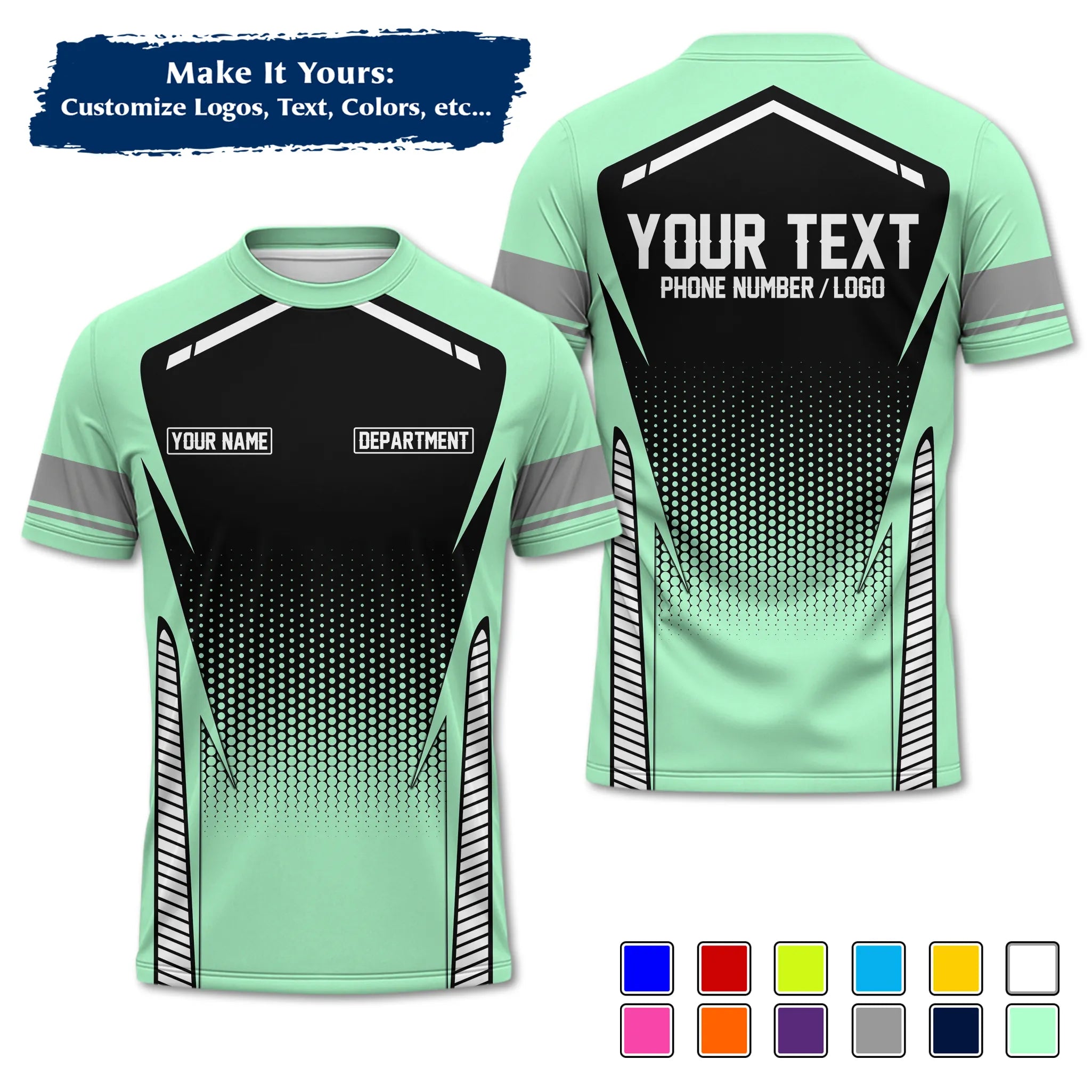 Custom Work Shirt & Uniform – Personalized with Company Logo, Name & Contact Inf UNF12