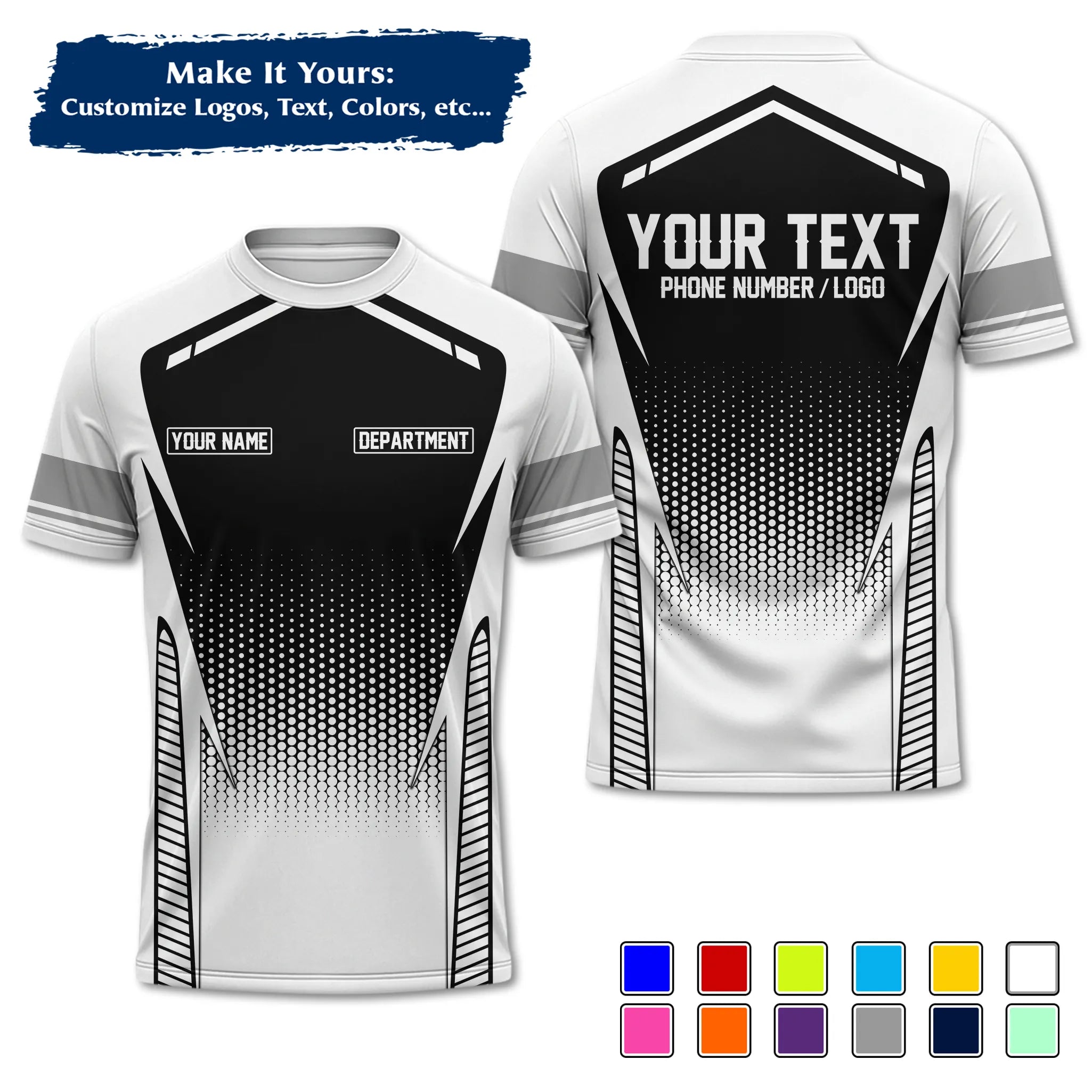 Custom Work Shirt & Uniform – Personalized with Company Logo, Name & Contact Inf UNF12