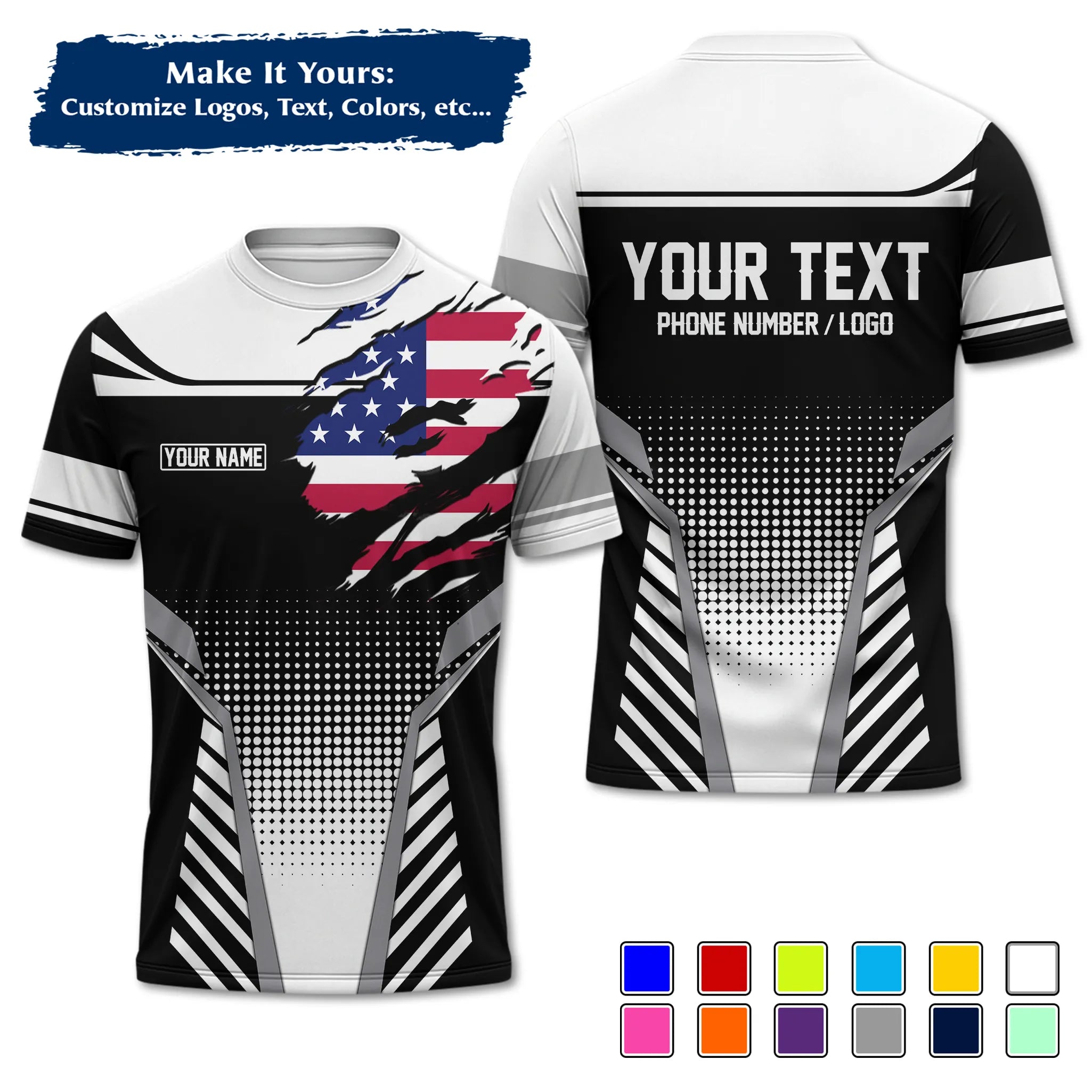 Custom Work Shirt & Uniform – Personalized with Company Logo, Name & Contact Inf UNF14