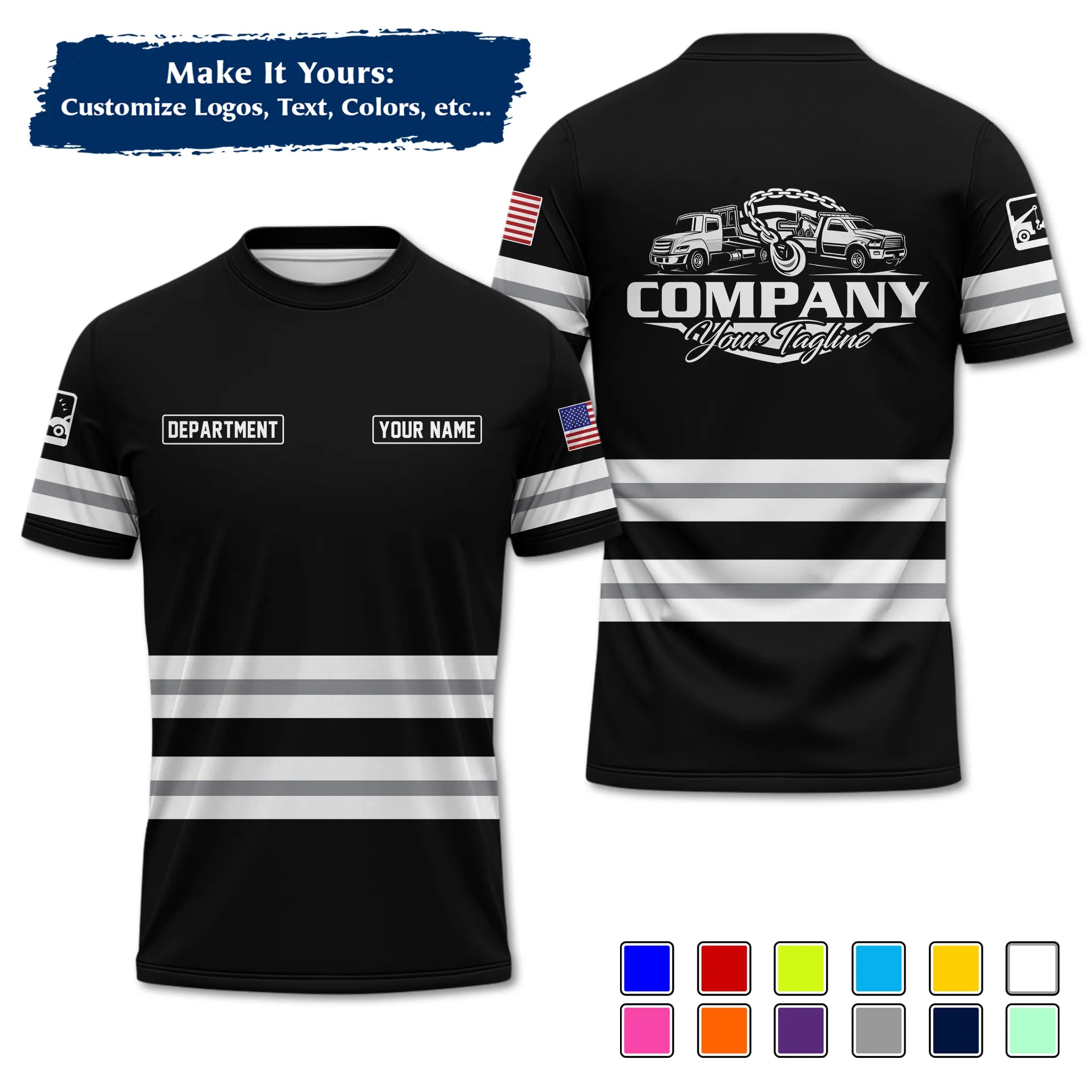 Custom Logo Trucker Apparel, Bulk Order Available, Personalized Gift for Trucking Business TRD11