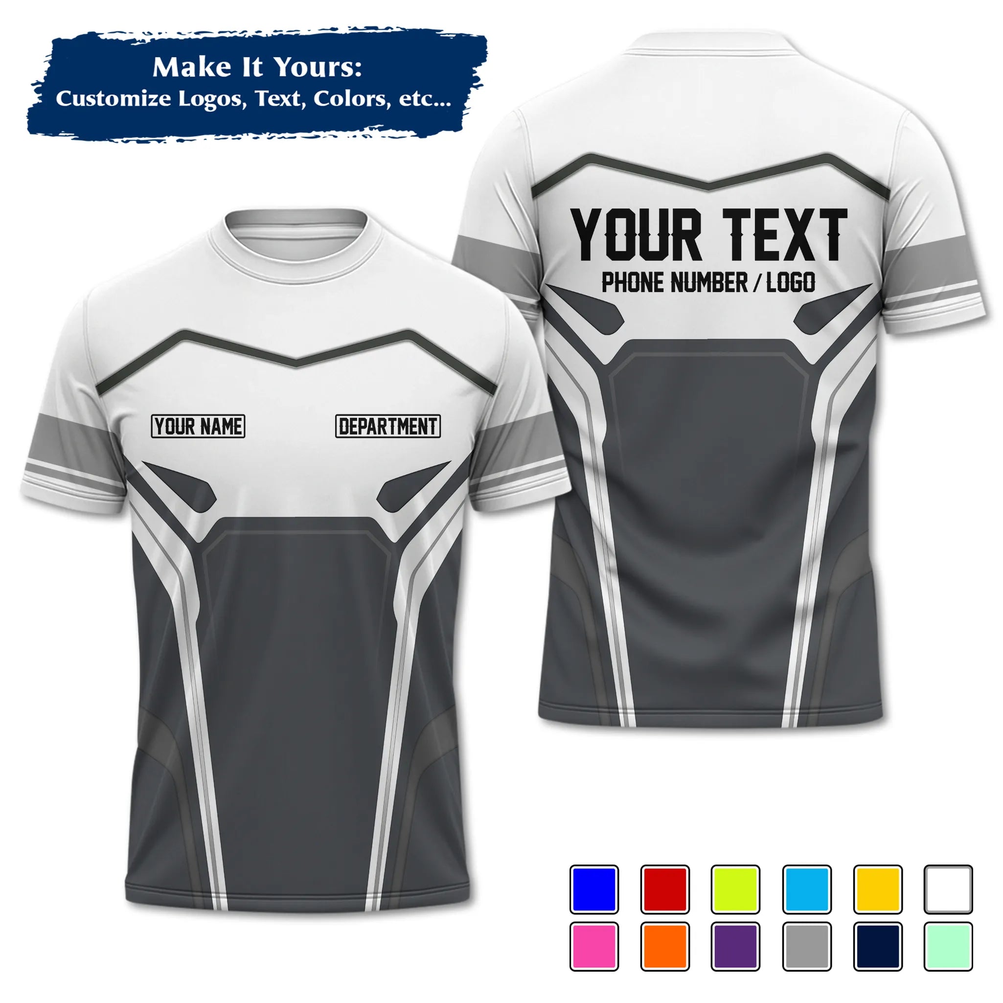 Custom Work Shirt & Uniform – Personalized with Company Logo, Name & Contact Inf UNF15