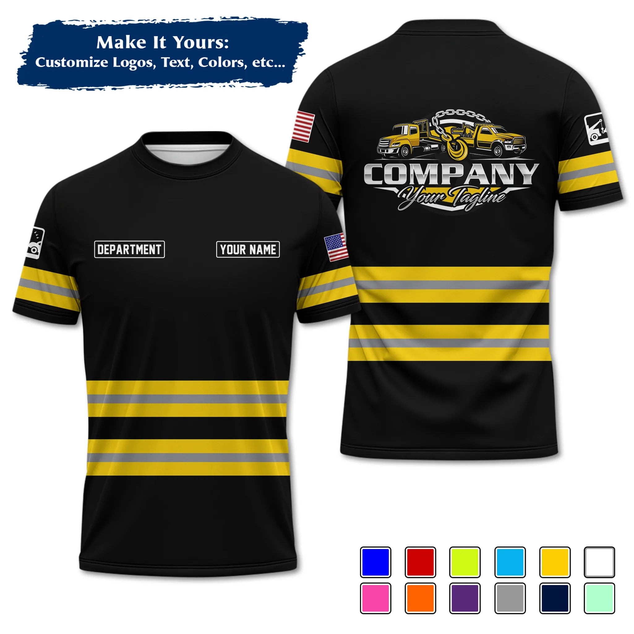 Custom Logo Trucker Apparel, Bulk Order Available, Personalized Gift for Trucking Business TRD11