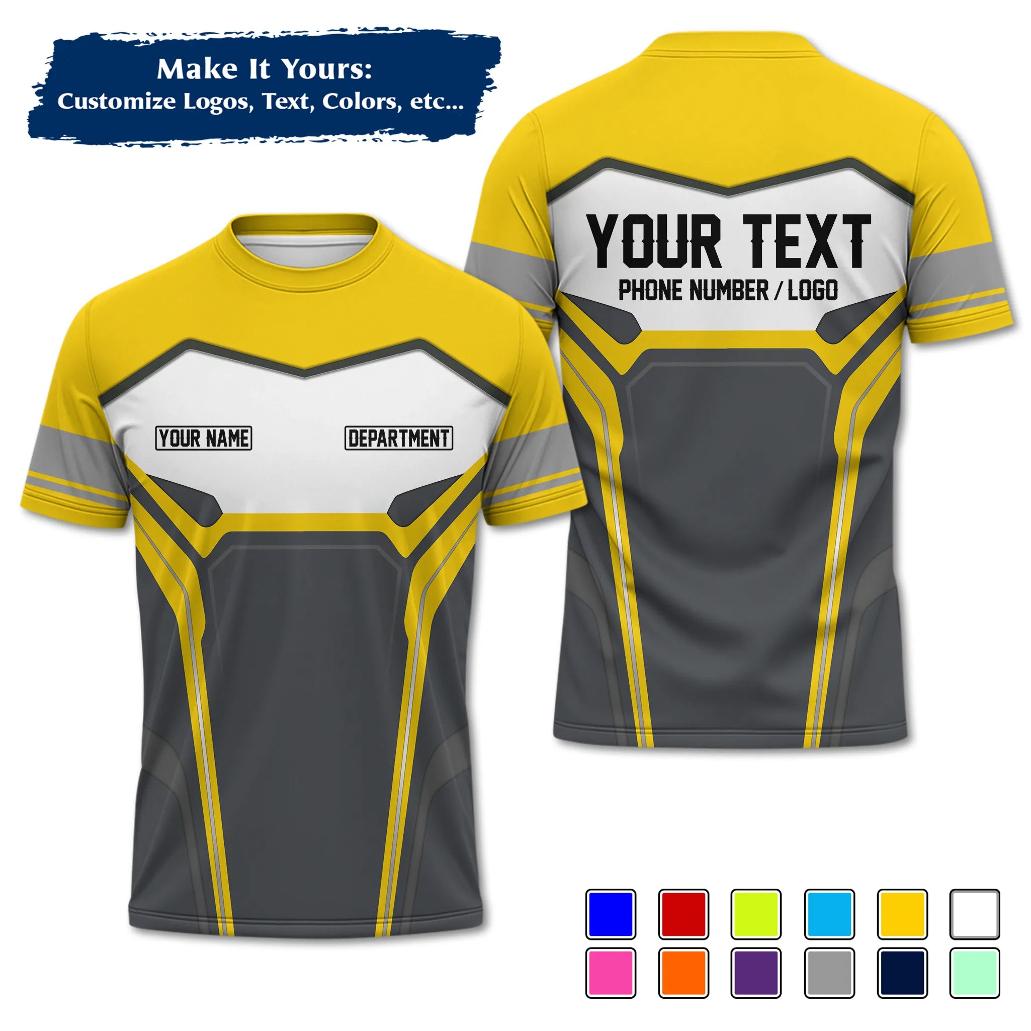 Custom Work Shirt & Uniform – Personalized with Company Logo, Name & Contact Inf UNF15