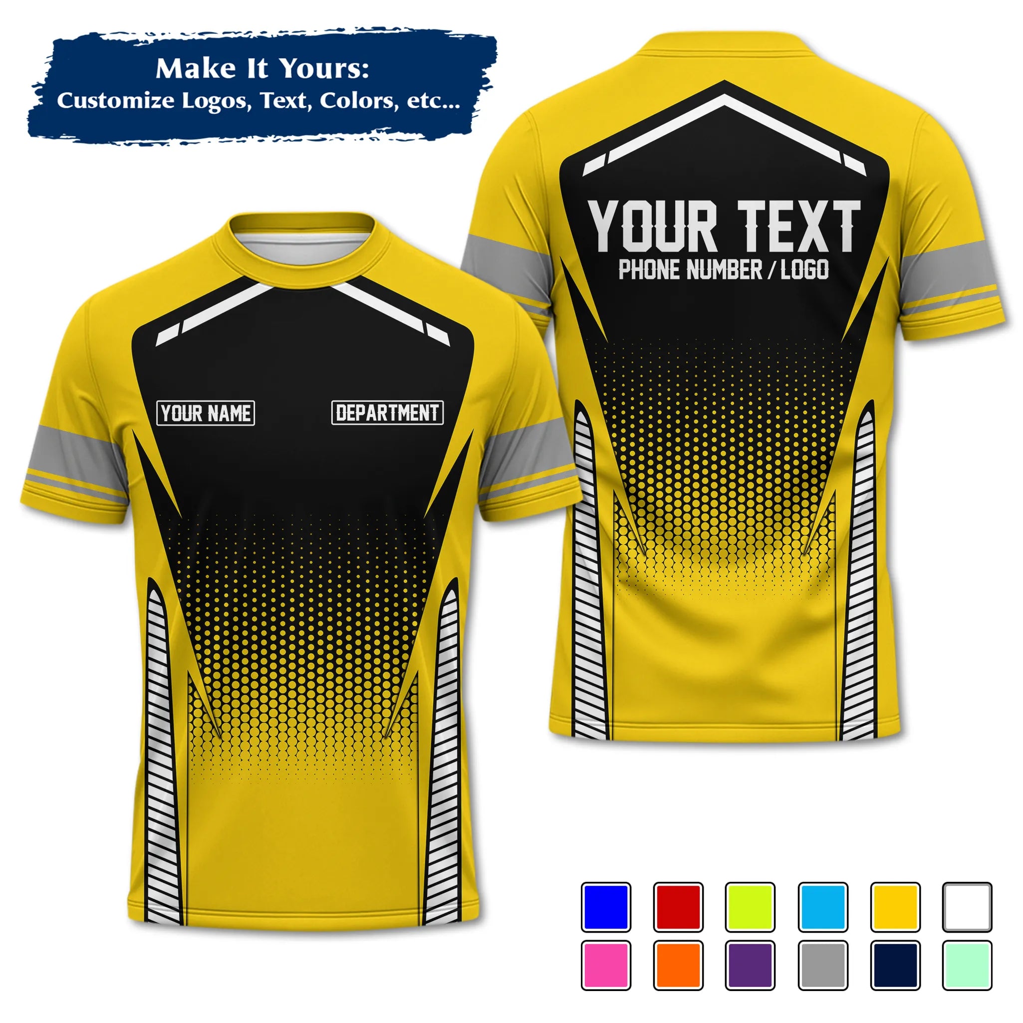 Custom Work Shirt & Uniform – Personalized with Company Logo, Name & Contact Inf UNF12