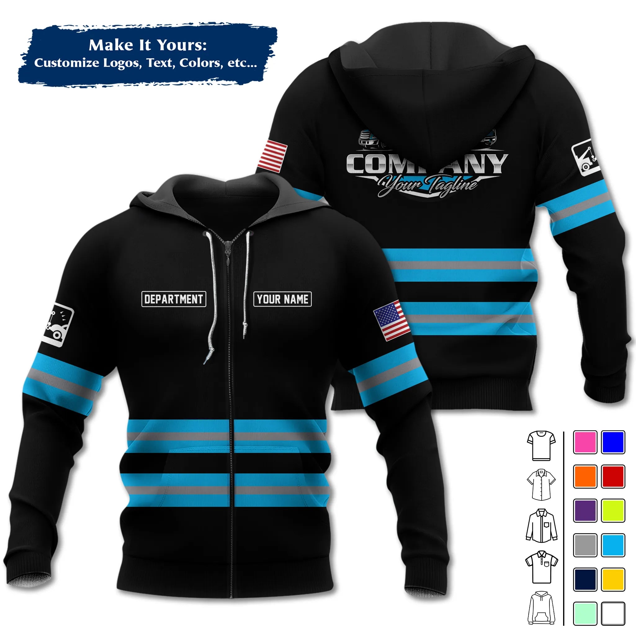 Custom Logo Trucker Apparel, Bulk Order Available, Personalized Gift for Trucking Business TRD11