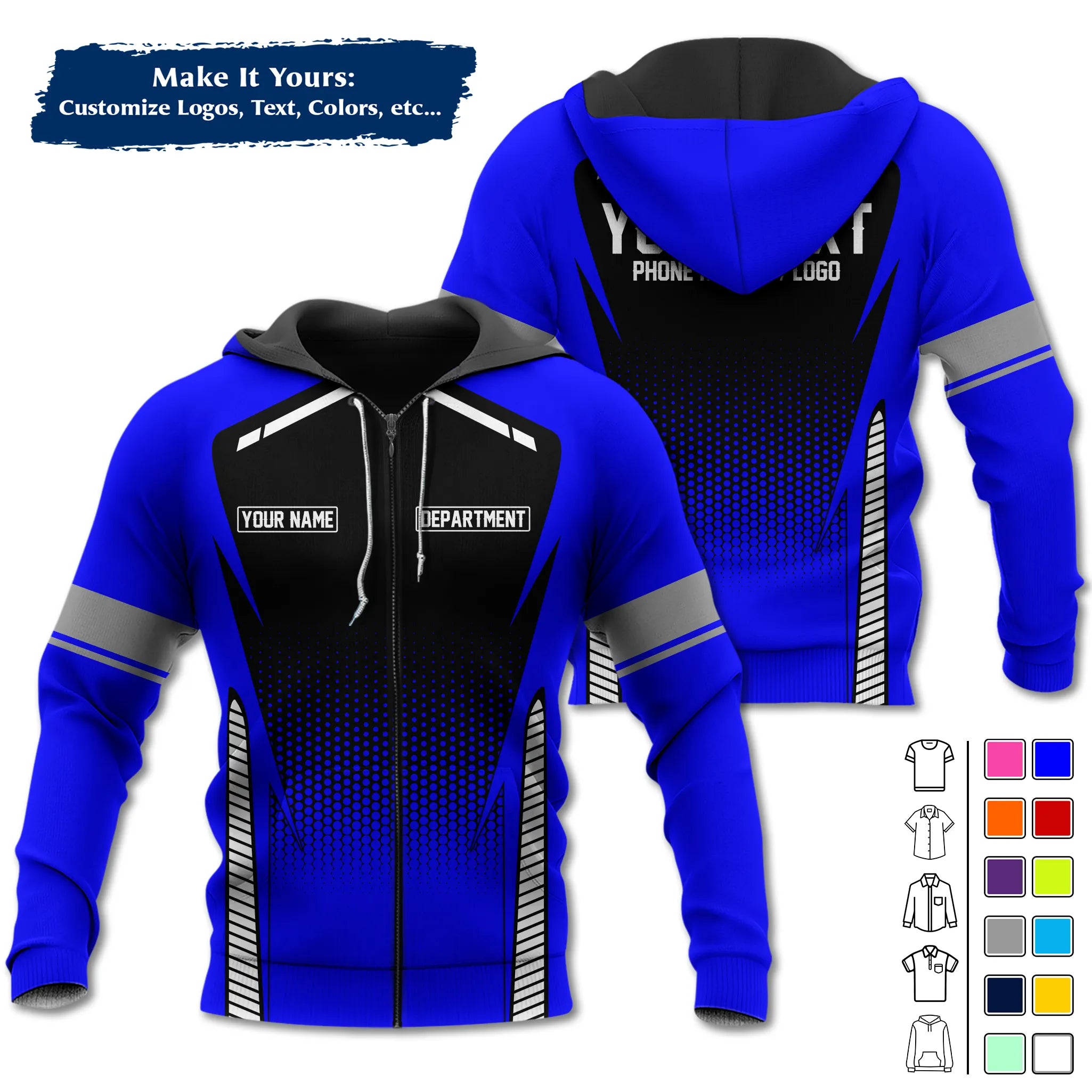 Custom Work Shirt & Uniform – Personalized with Company Logo, Name & Contact Inf UNF12