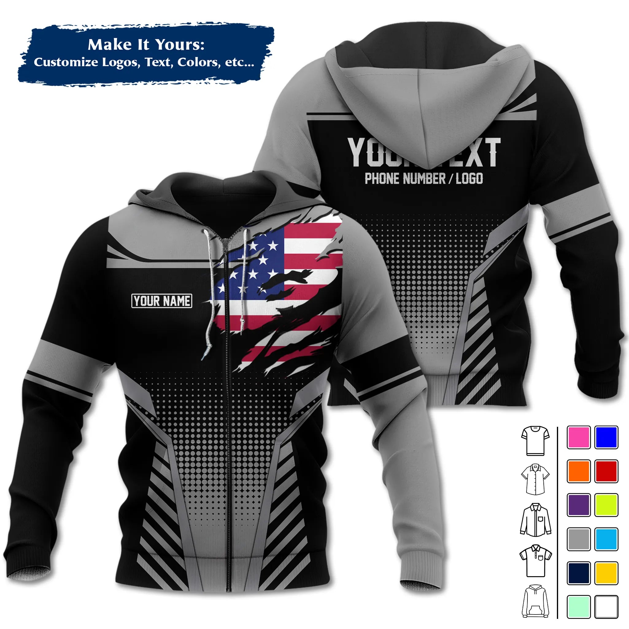 Custom Work Shirt & Uniform – Personalized with Company Logo, Name & Contact Inf UNF14