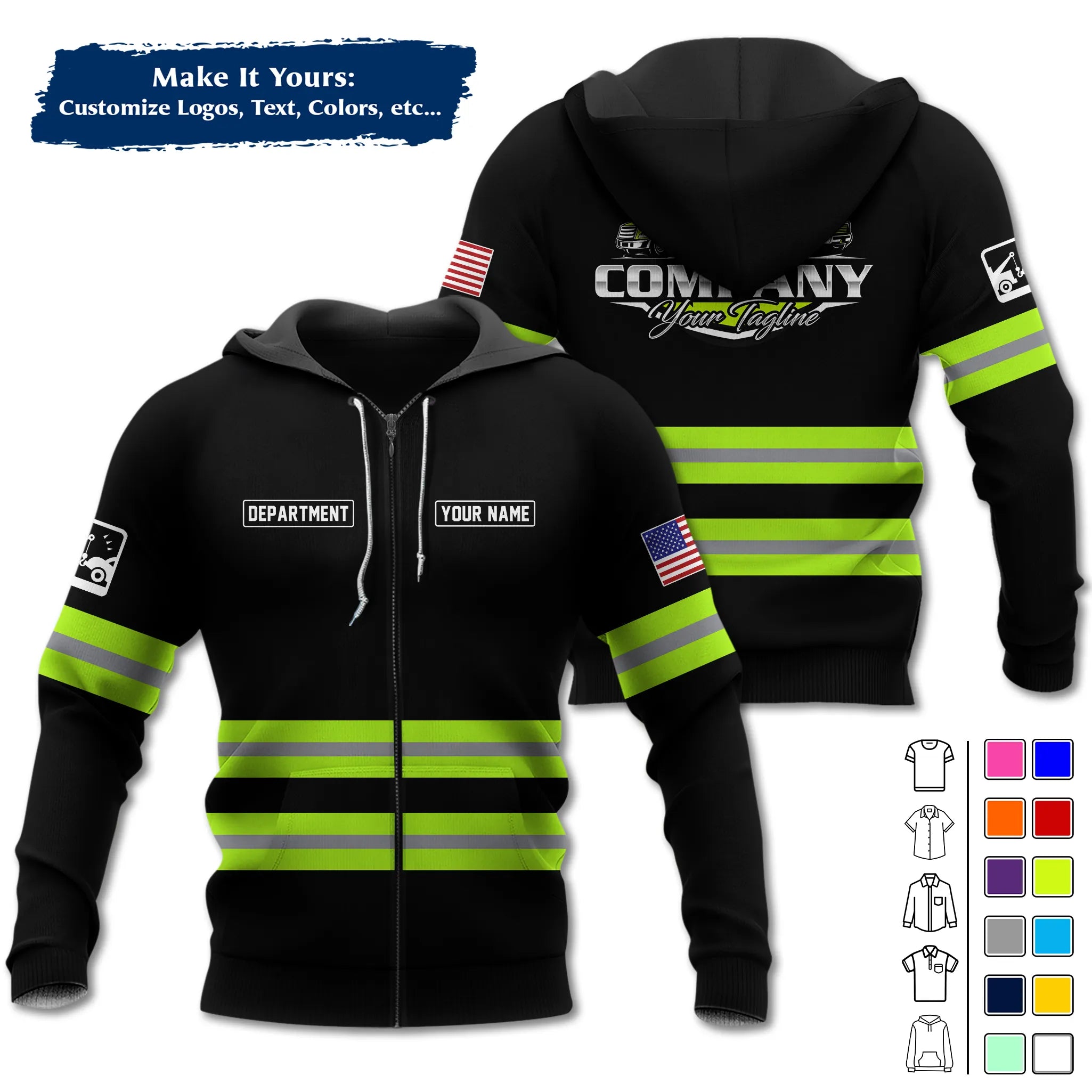 Custom Logo Trucker Apparel, Bulk Order Available, Personalized Gift for Trucking Business TRD11