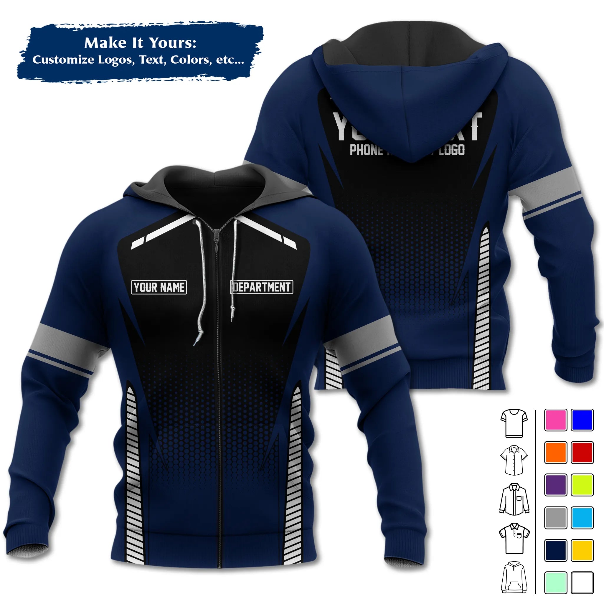 Custom Work Shirt & Uniform – Personalized with Company Logo, Name & Contact Inf UNF12