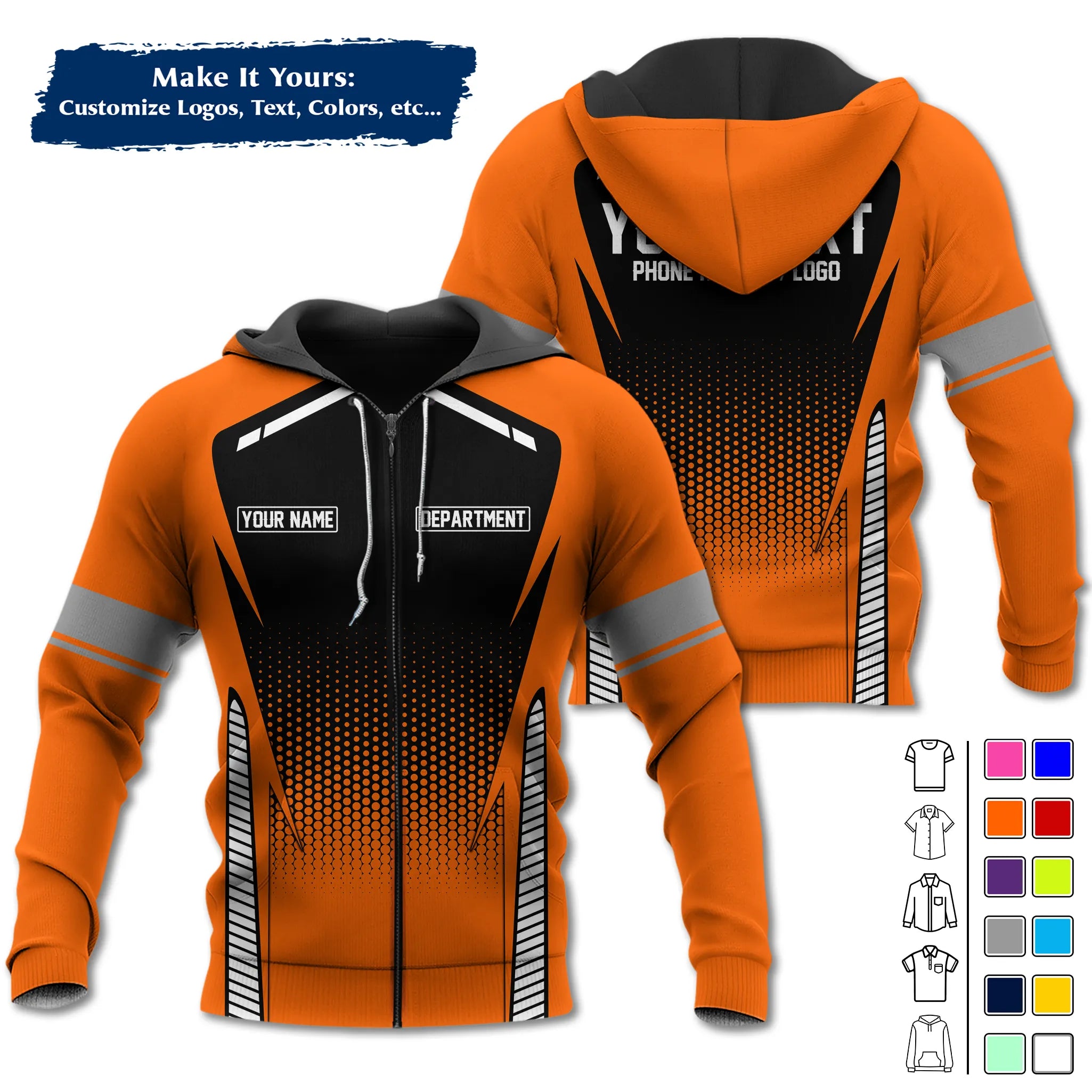 Custom Work Shirt & Uniform – Personalized with Company Logo, Name & Contact Inf UNF12