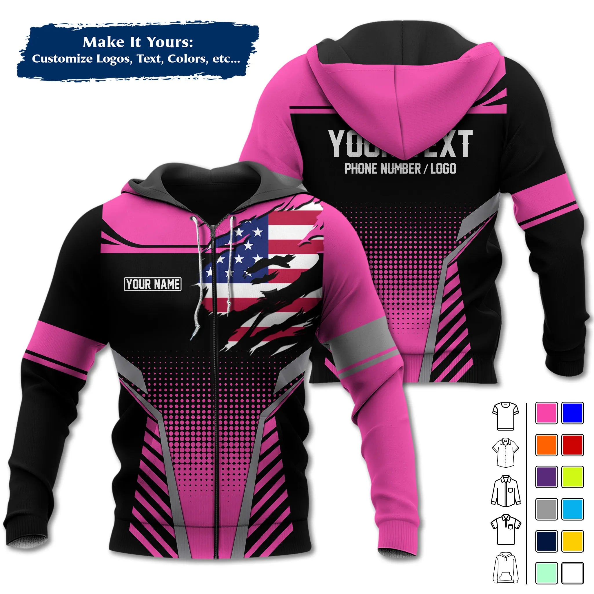 Custom Work Shirt & Uniform – Personalized with Company Logo, Name & Contact Inf UNF14