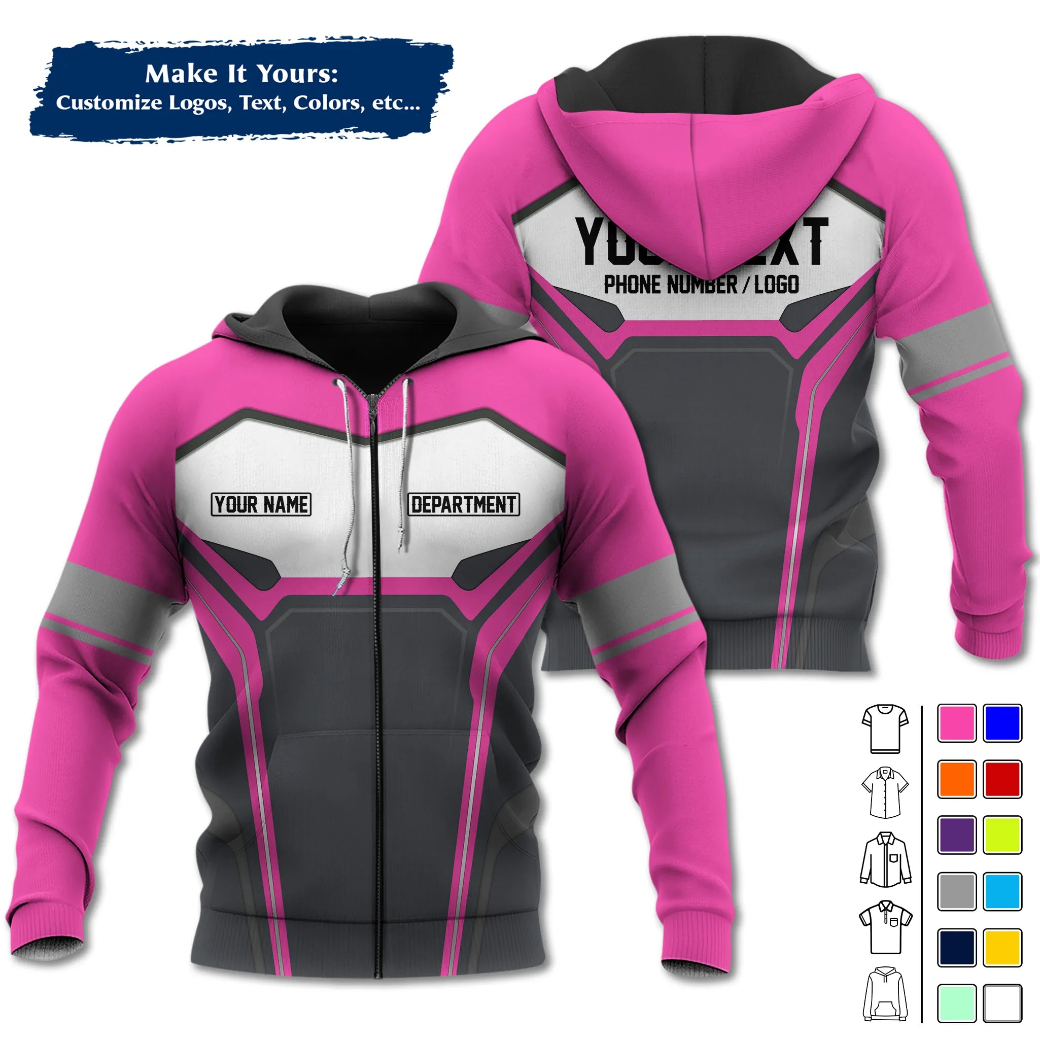 Custom Work Shirt & Uniform – Personalized with Company Logo, Name & Contact Inf UNF15