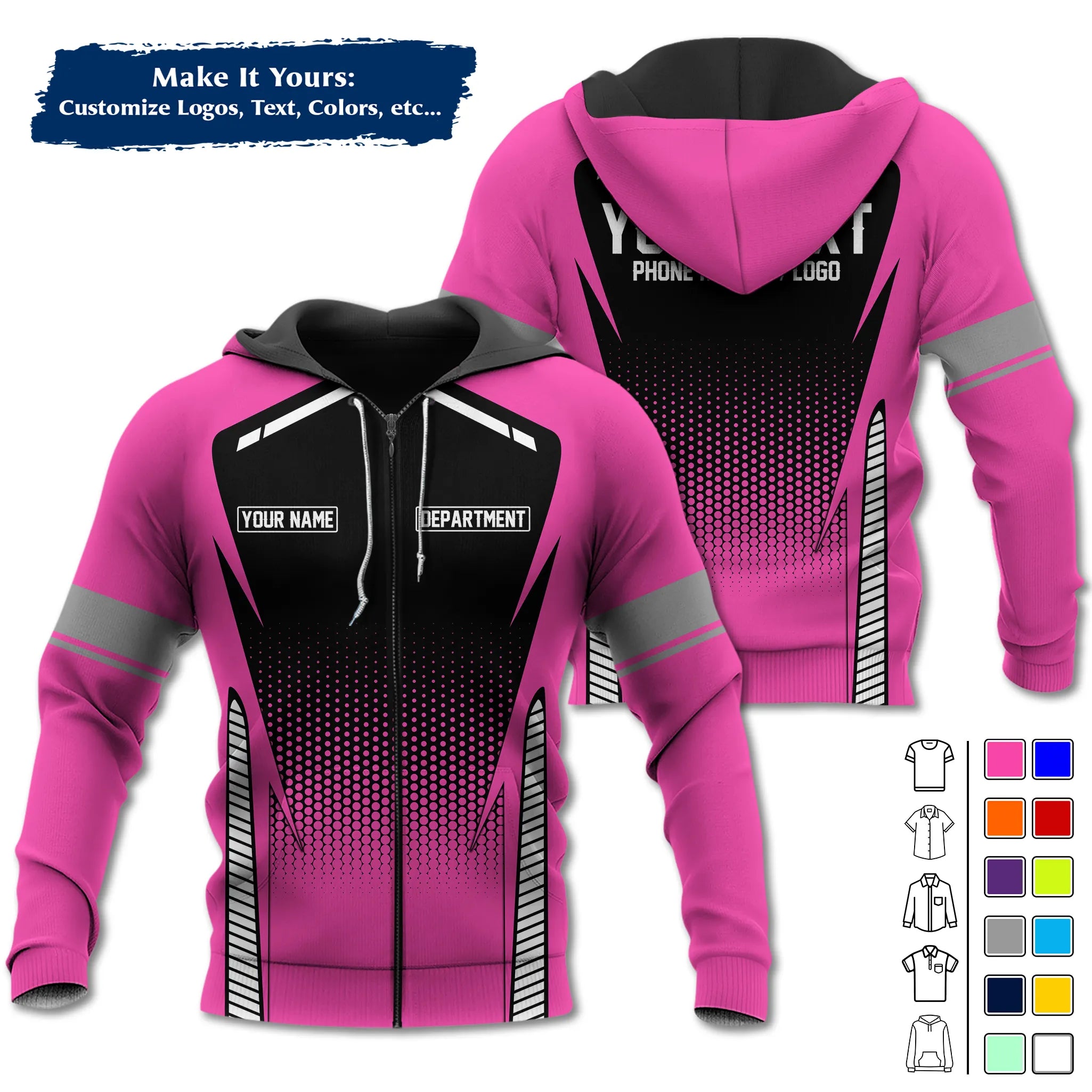 Custom Work Shirt & Uniform – Personalized with Company Logo, Name & Contact Inf UNF12