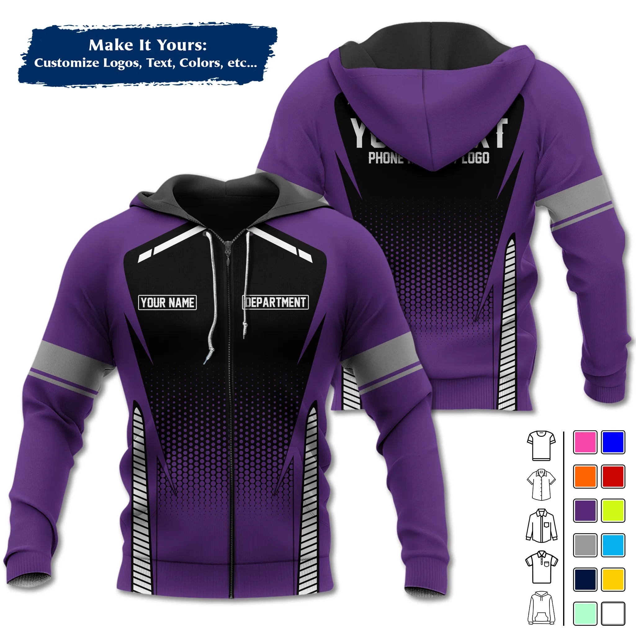 Custom Work Shirt & Uniform – Personalized with Company Logo, Name & Contact Inf UNF12