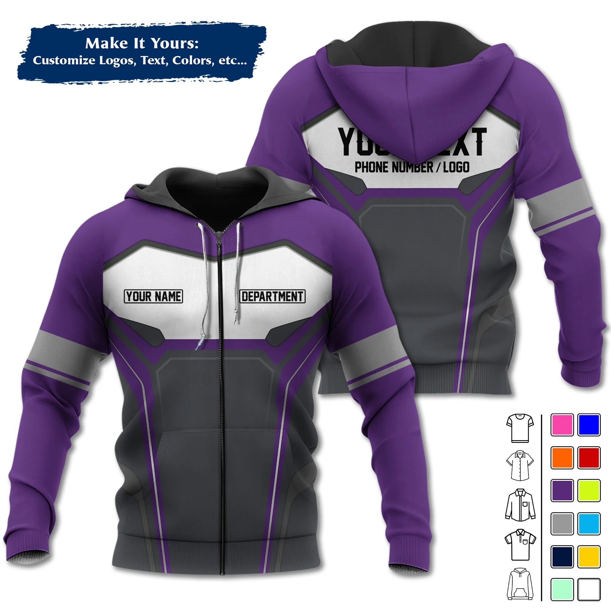 Custom Work Shirt & Uniform – Personalized with Company Logo, Name & Contact Inf UNF15