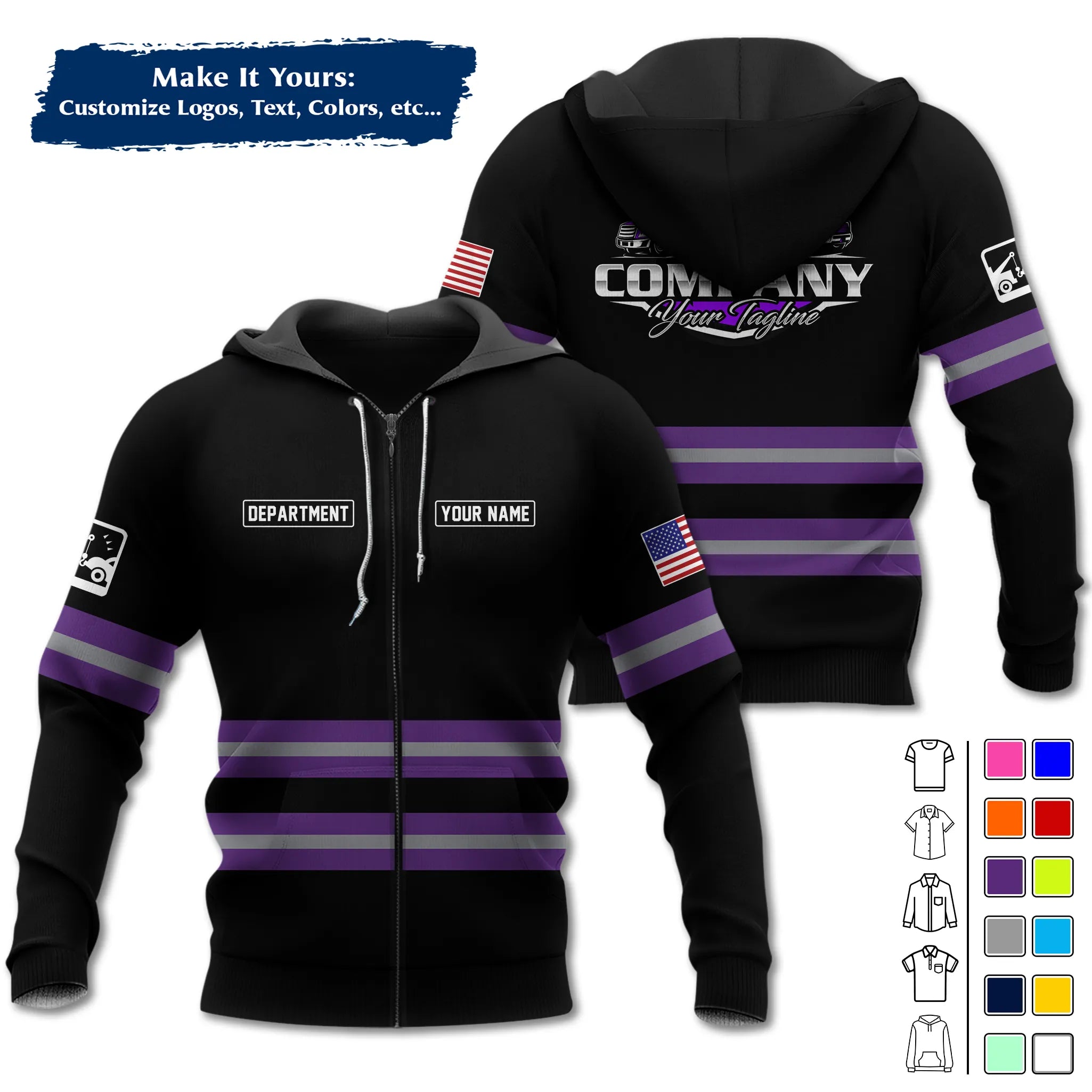 Custom Logo Trucker Apparel, Bulk Order Available, Personalized Gift for Trucking Business TRD11